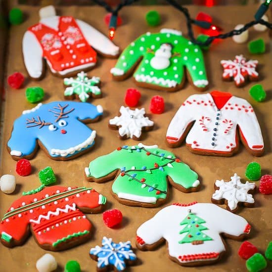 Ugly Sweater Gingerbread Cookies