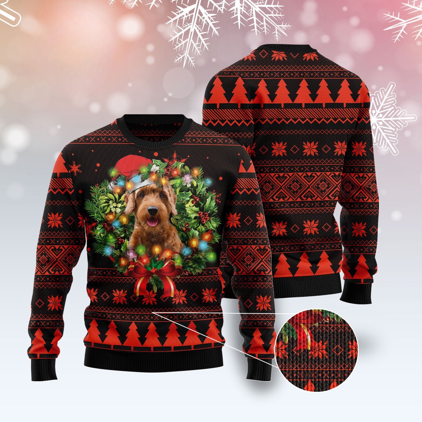 Adorable Goldendoodle Holiday Sweater for Dog Lovers