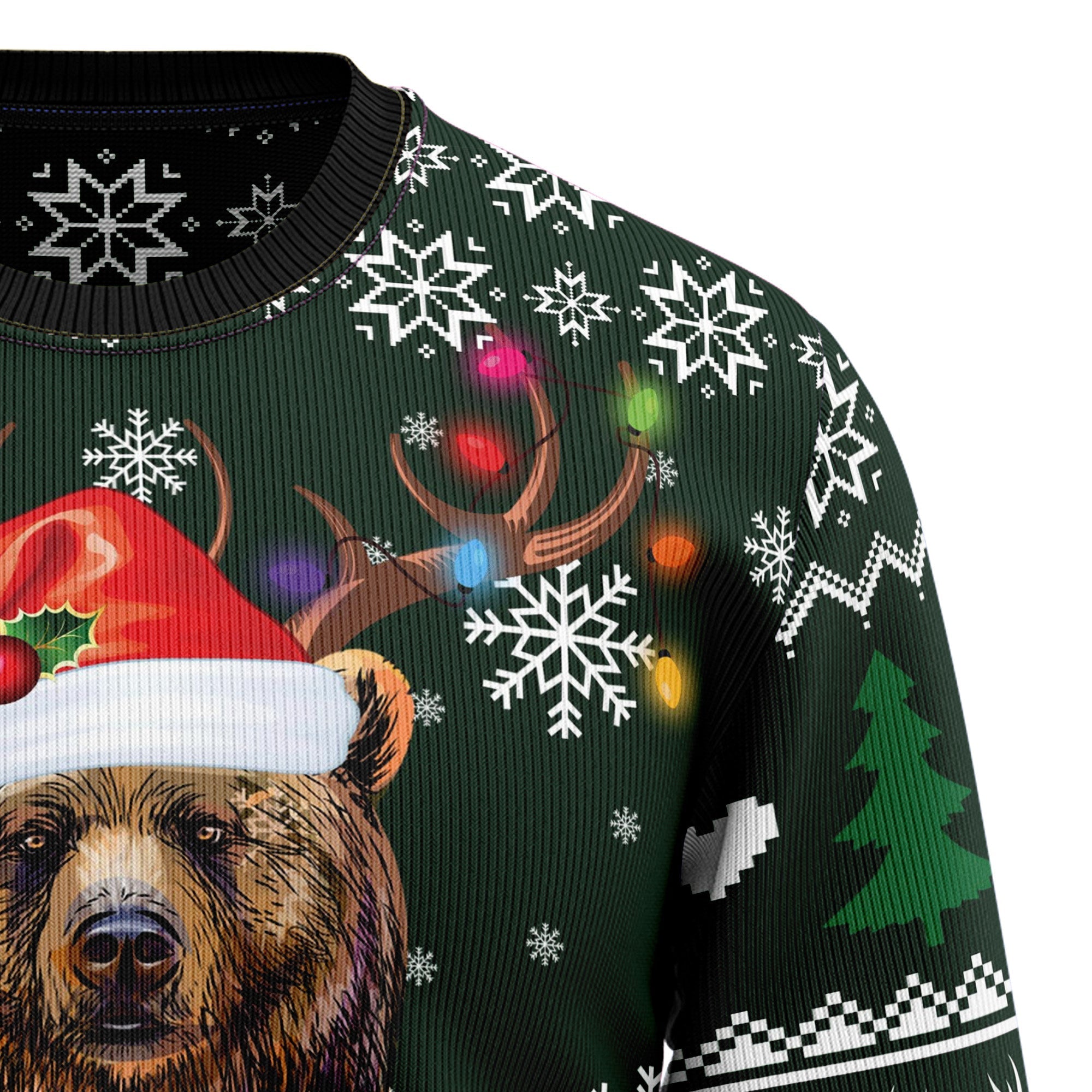 Bear Hunting & Beer Ugly Christmas Sweater for Men and Women