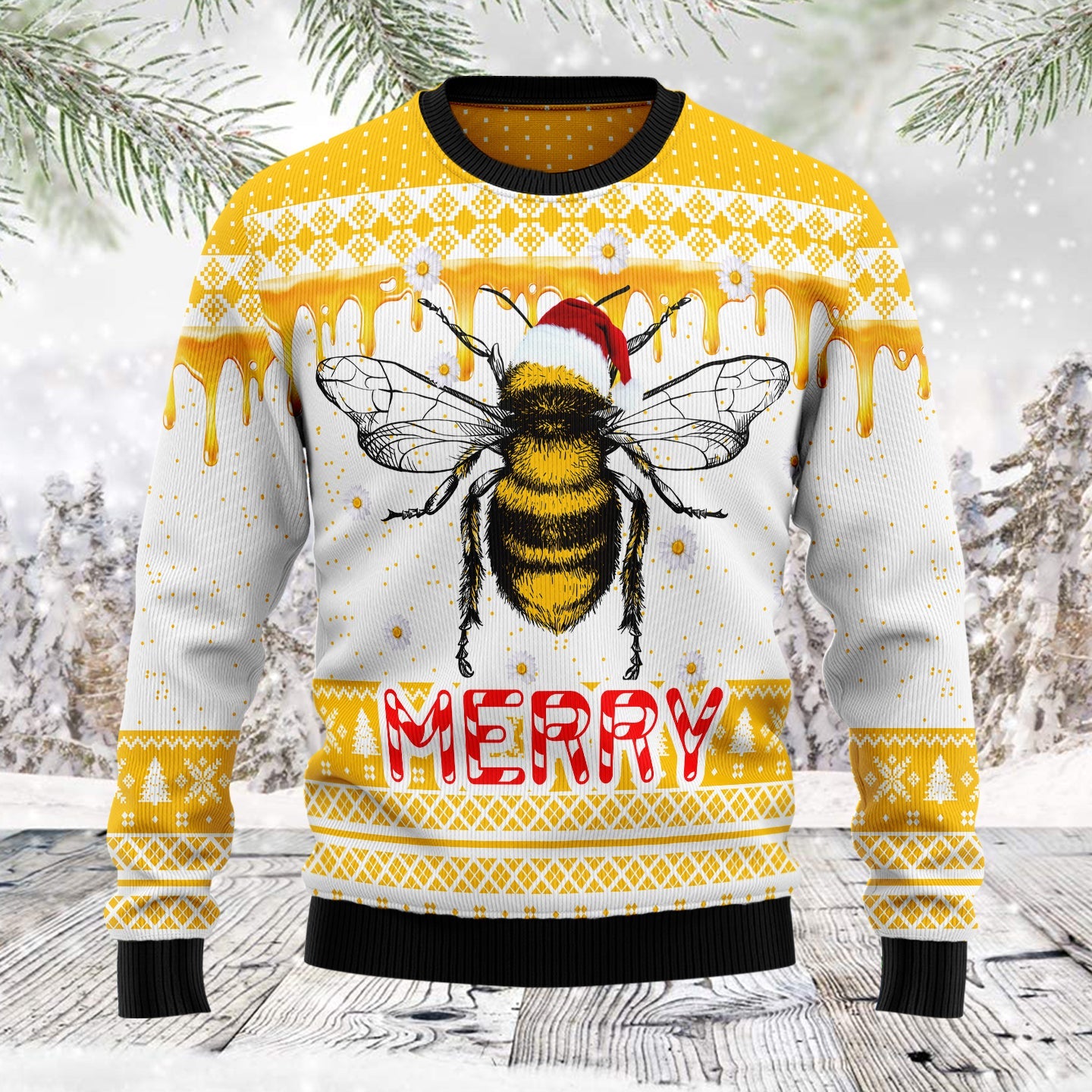 bee merry funny family christmas sweater ugly holiday sweater for festive gatherings 2teoy