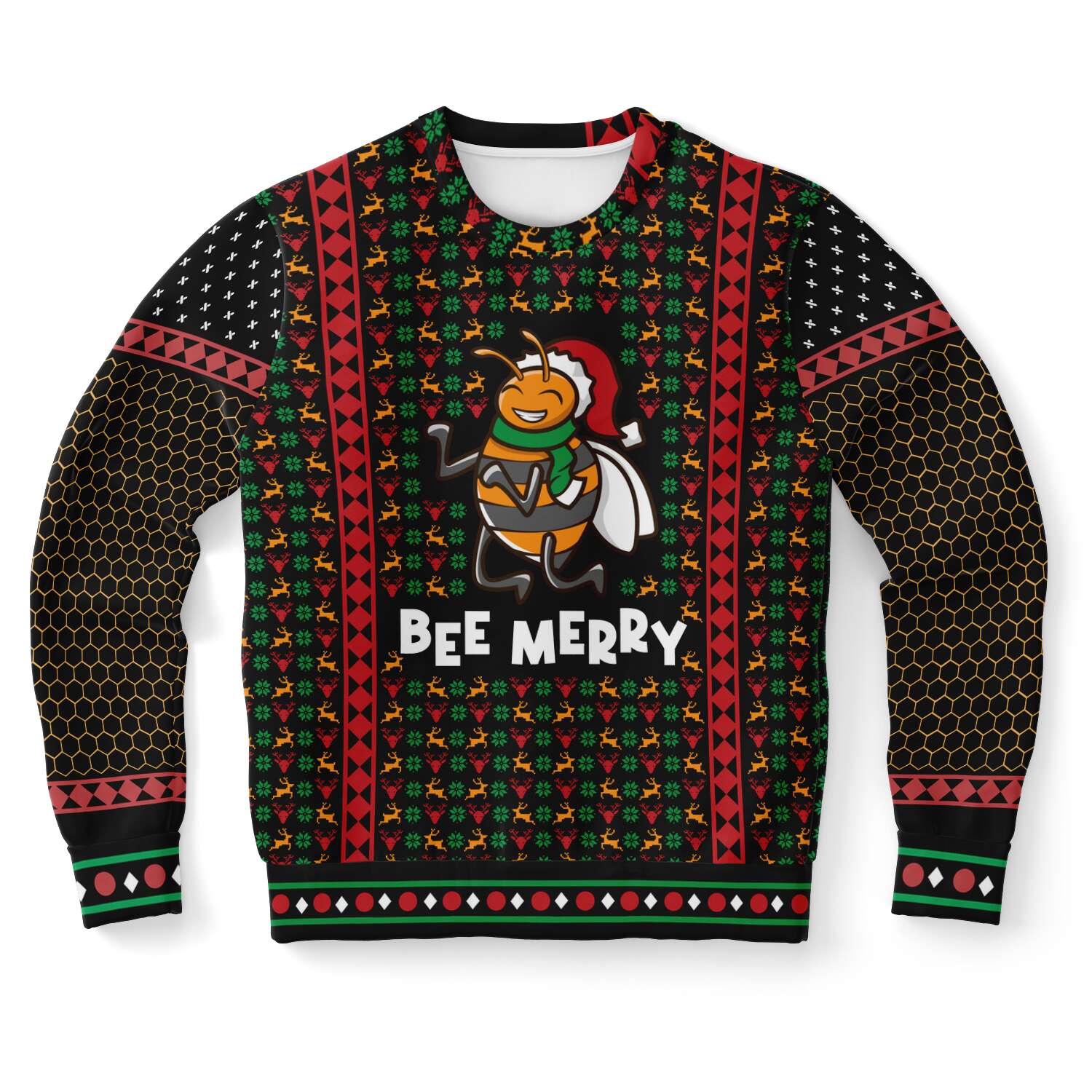 bee merry funny ugly christmas sweater for women and men vintage holiday knitwear 64bq6