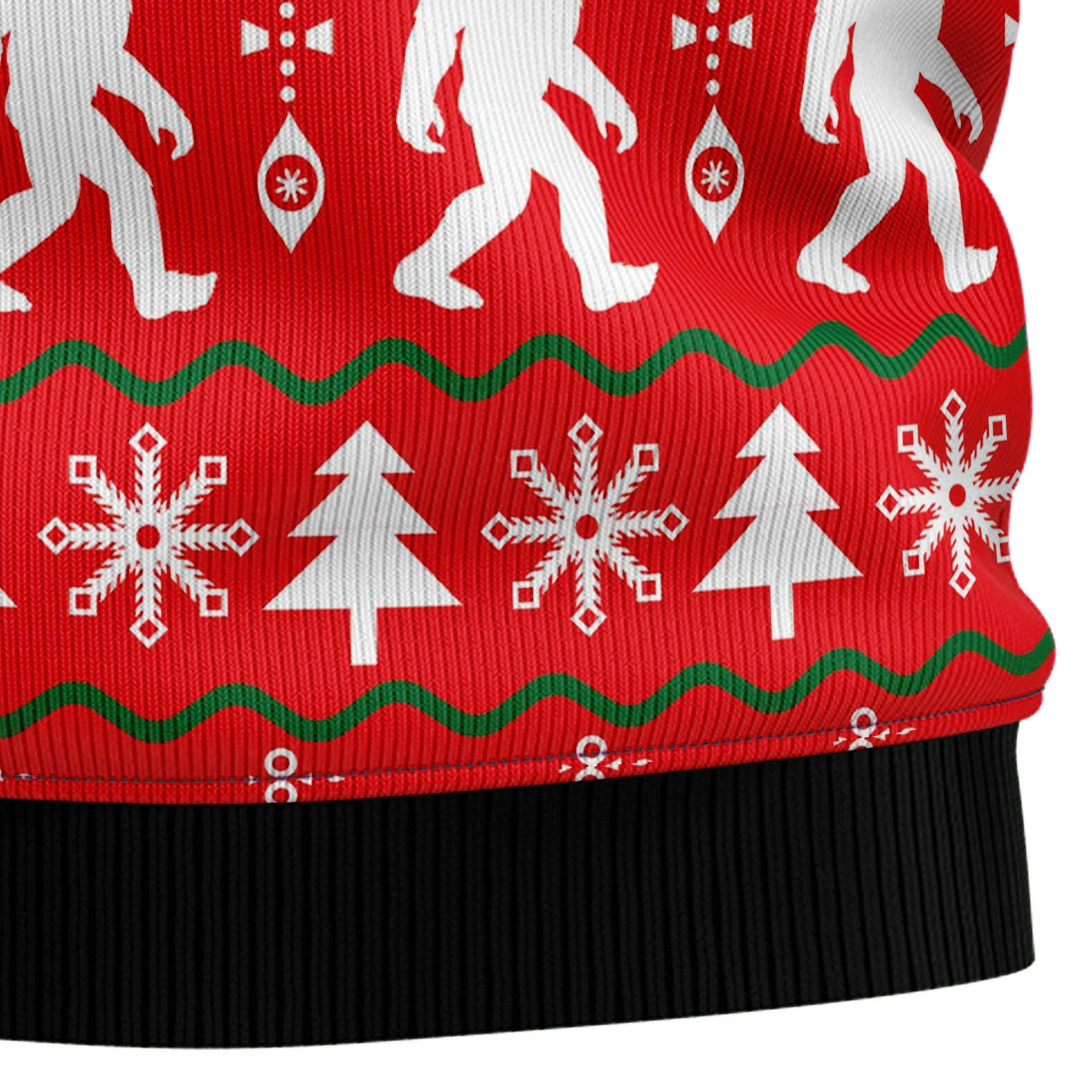 Bigfoot Christmas Sweater – Ugly Holiday Sweater for Men and Women