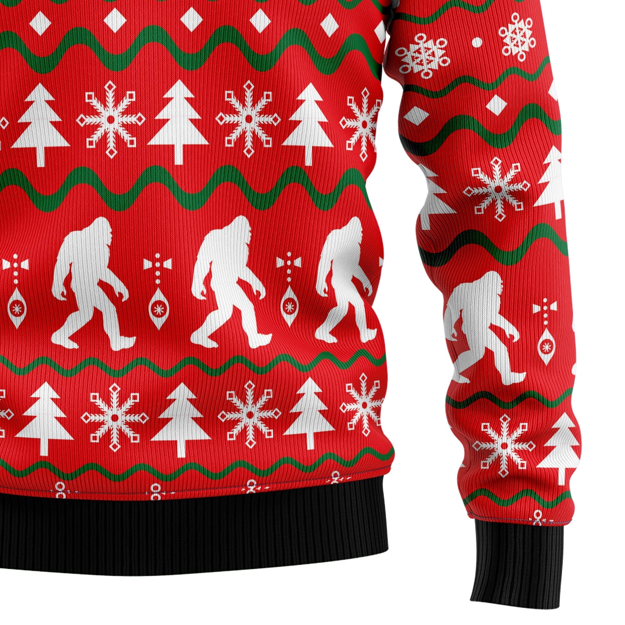 Bigfoot Christmas Sweater – Ugly Holiday Sweater for Men and Women