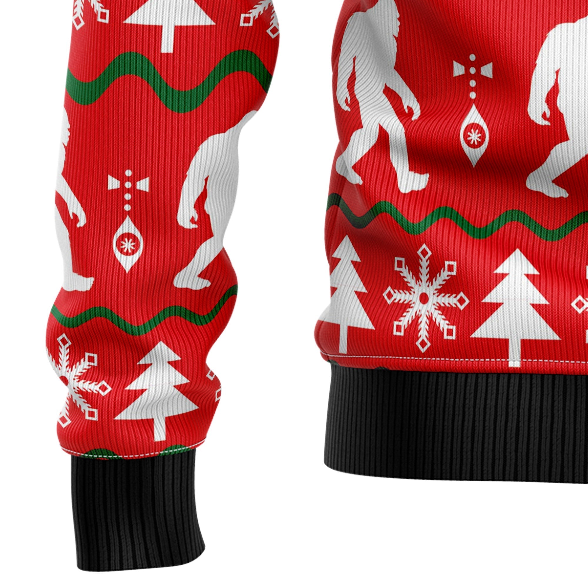 Bigfoot Christmas Sweater – Ugly Holiday Sweater for Men and Women