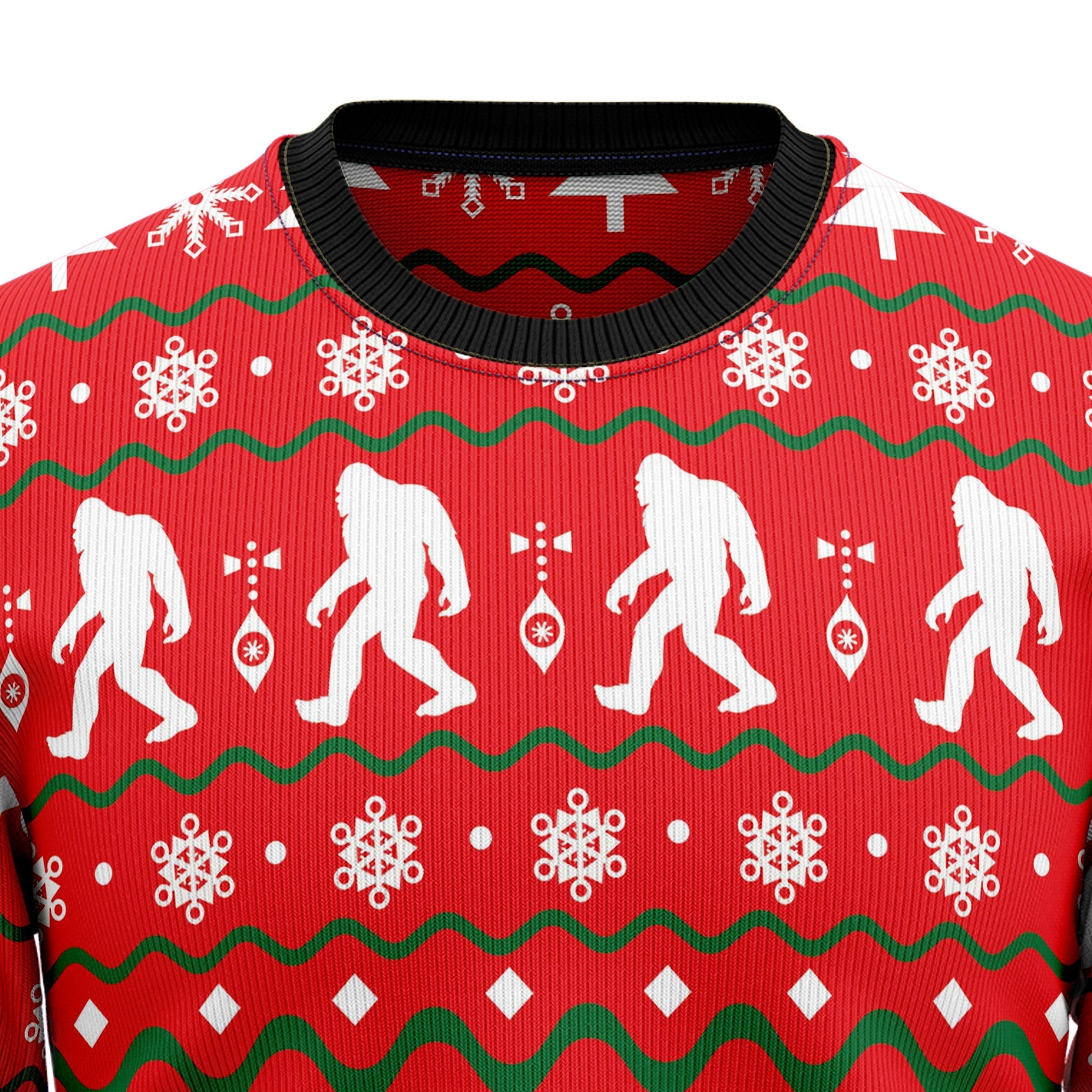 Bigfoot Christmas Sweater – Ugly Holiday Sweater for Men and Women