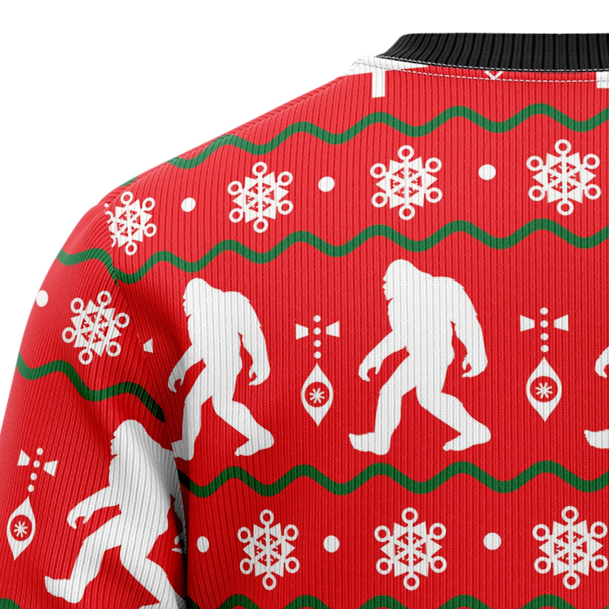 Bigfoot Christmas Sweater – Ugly Holiday Sweater for Men and Women