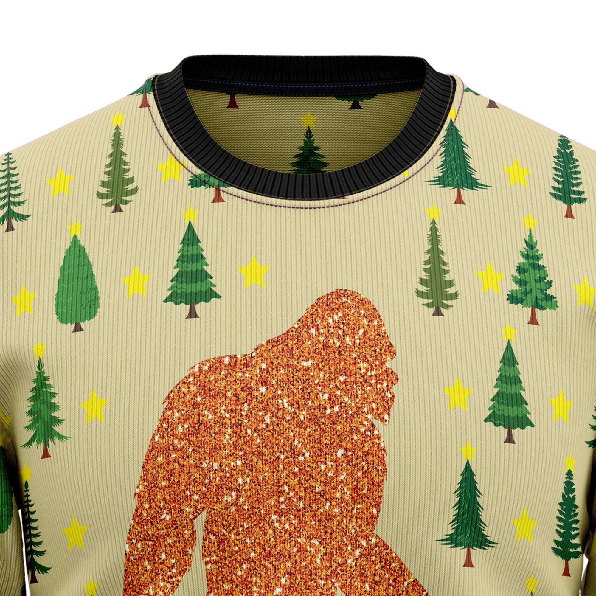 Bigfoot Sasquatch Ugly Christmas Sweater for Holiday Fun