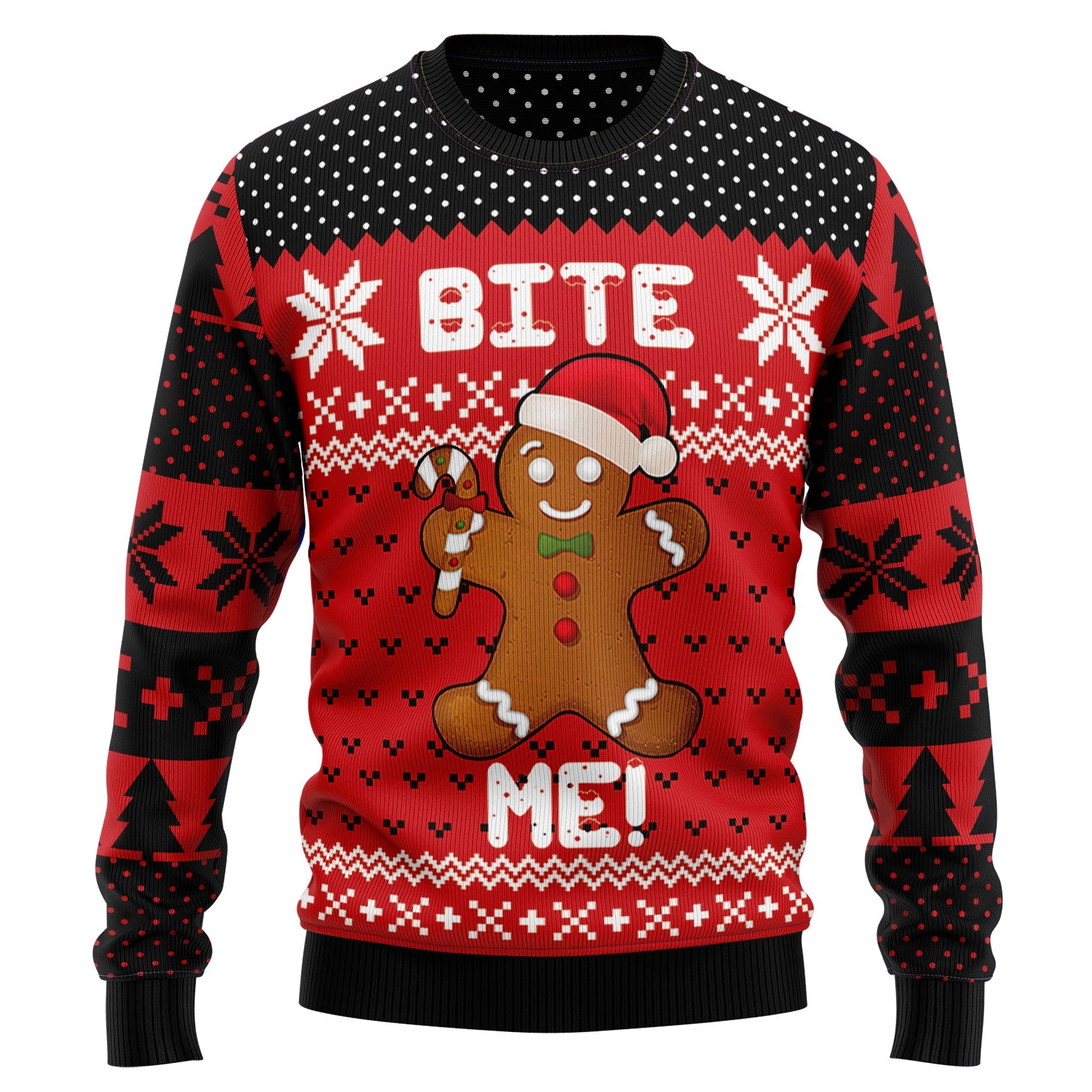 bite me christmas ugly sweater for men and women j4tne