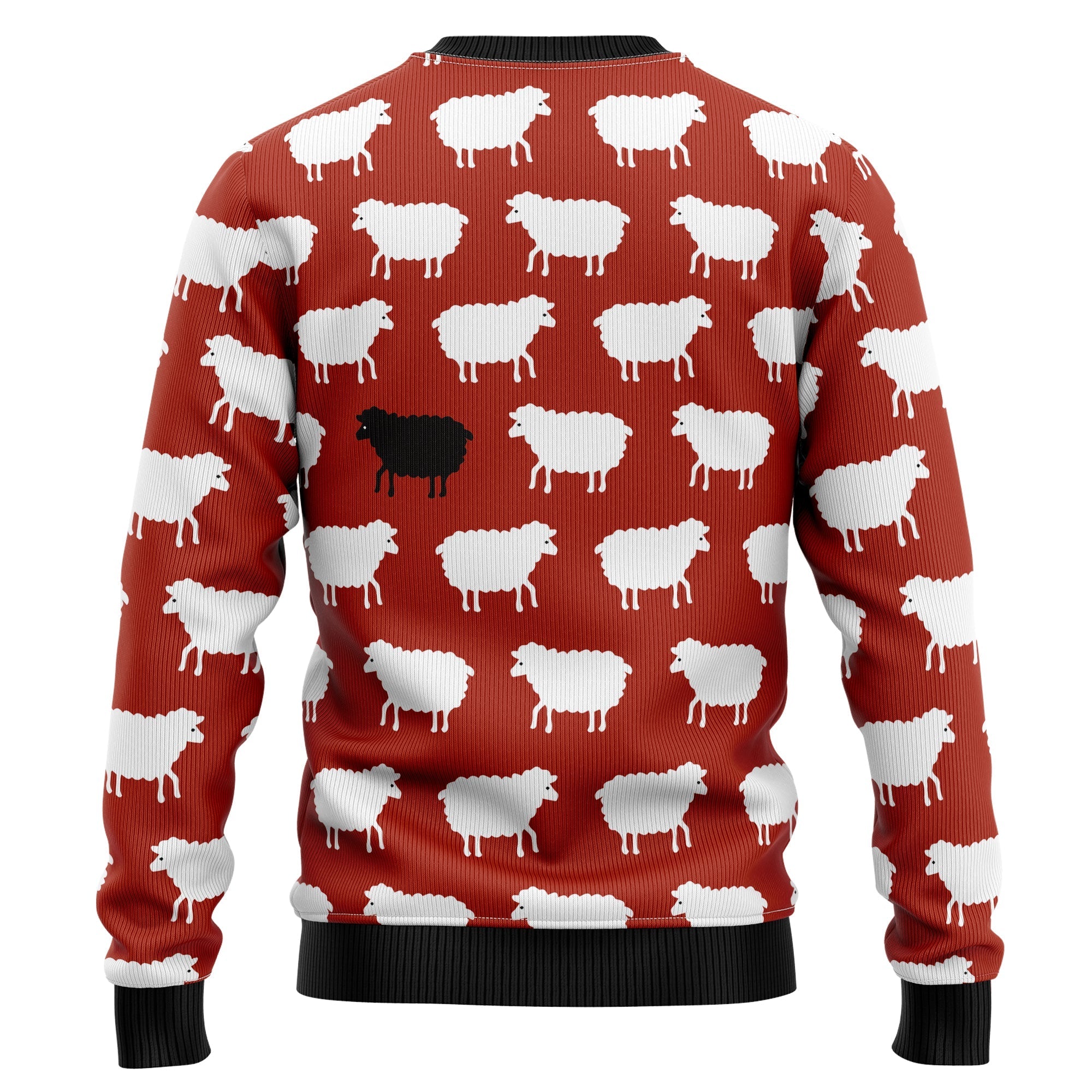 Black and White Sheep Ugly Christmas Sweater for Unisex Holiday Apparel