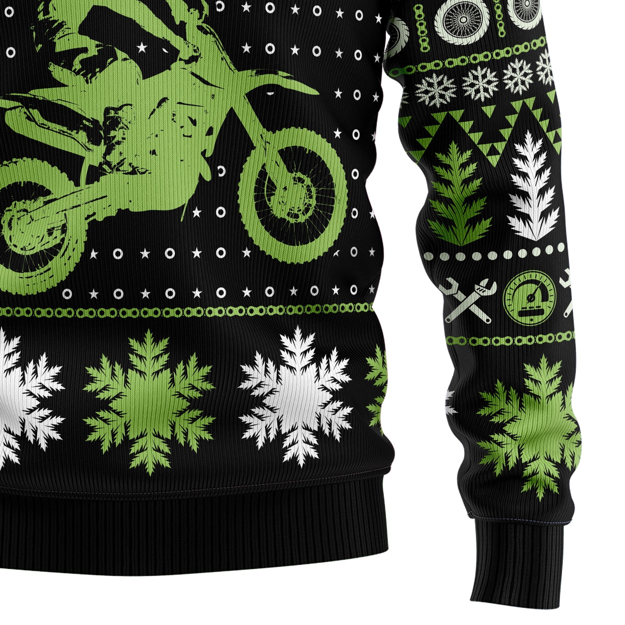 Braaap Moto Festive Ugly Christmas Sweater for Motorcycle Enthusiasts