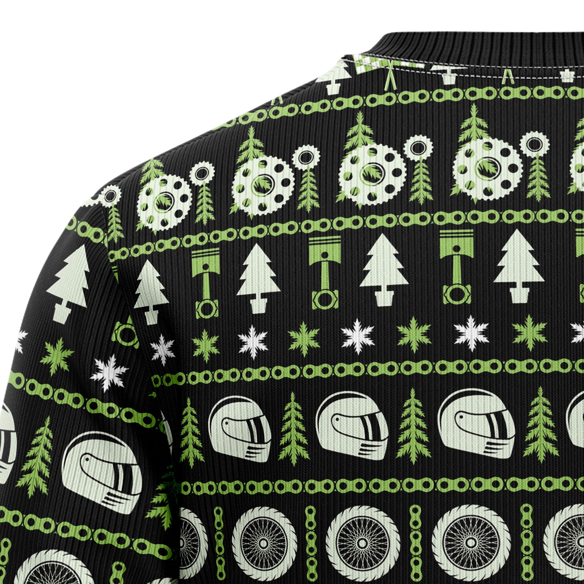 Braaap Moto Festive Ugly Christmas Sweater for Motorcycle Enthusiasts