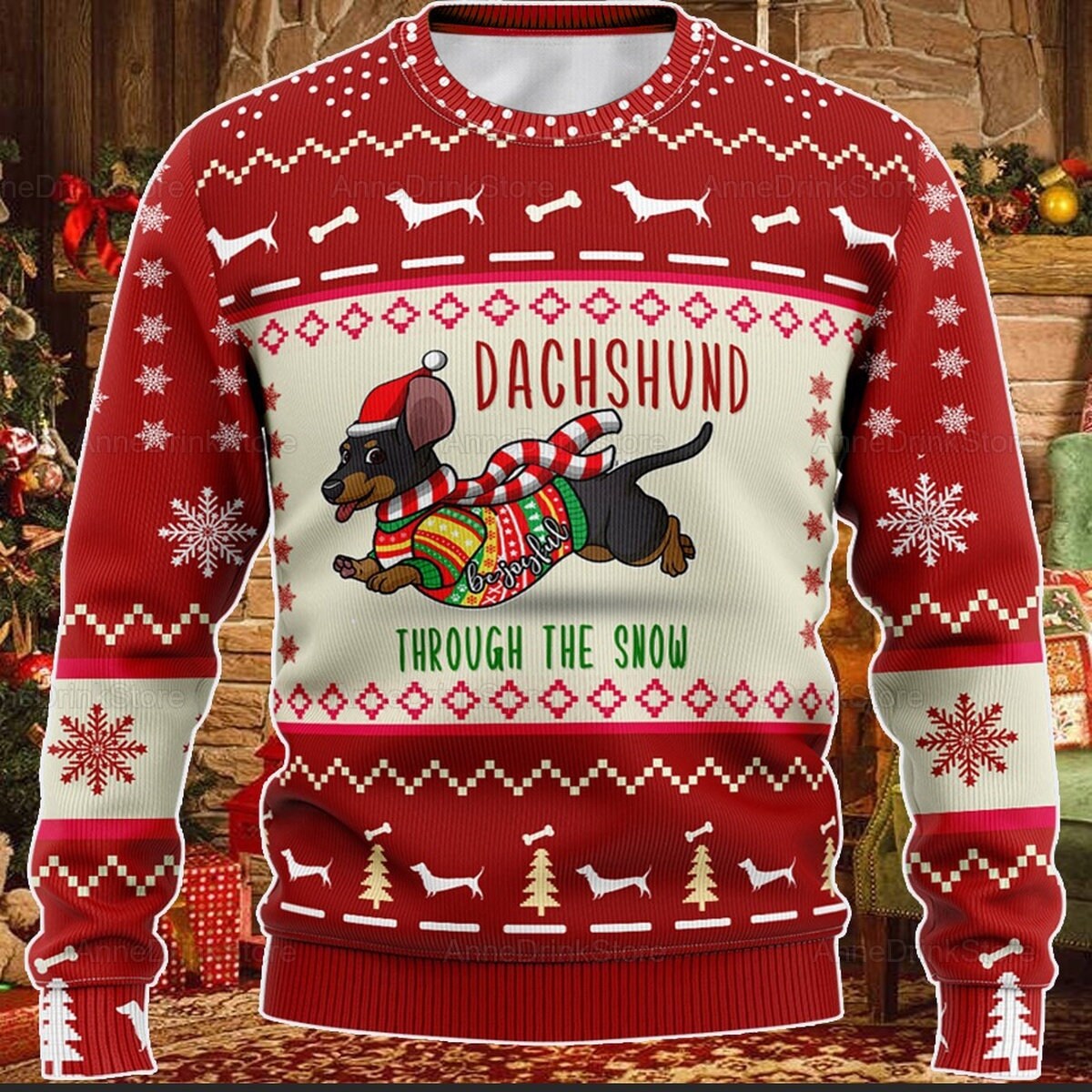 dachshund christmas ugly sweater for pet lovers meq3i