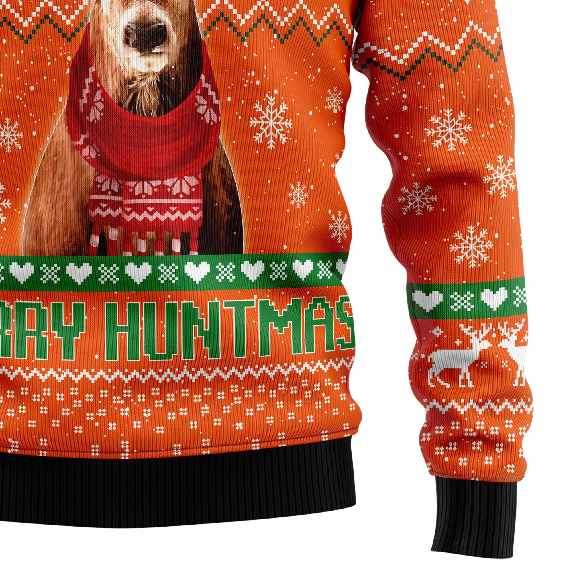 Deer Merry Huntmas Festive Ugly Christmas Sweater for Men and Women