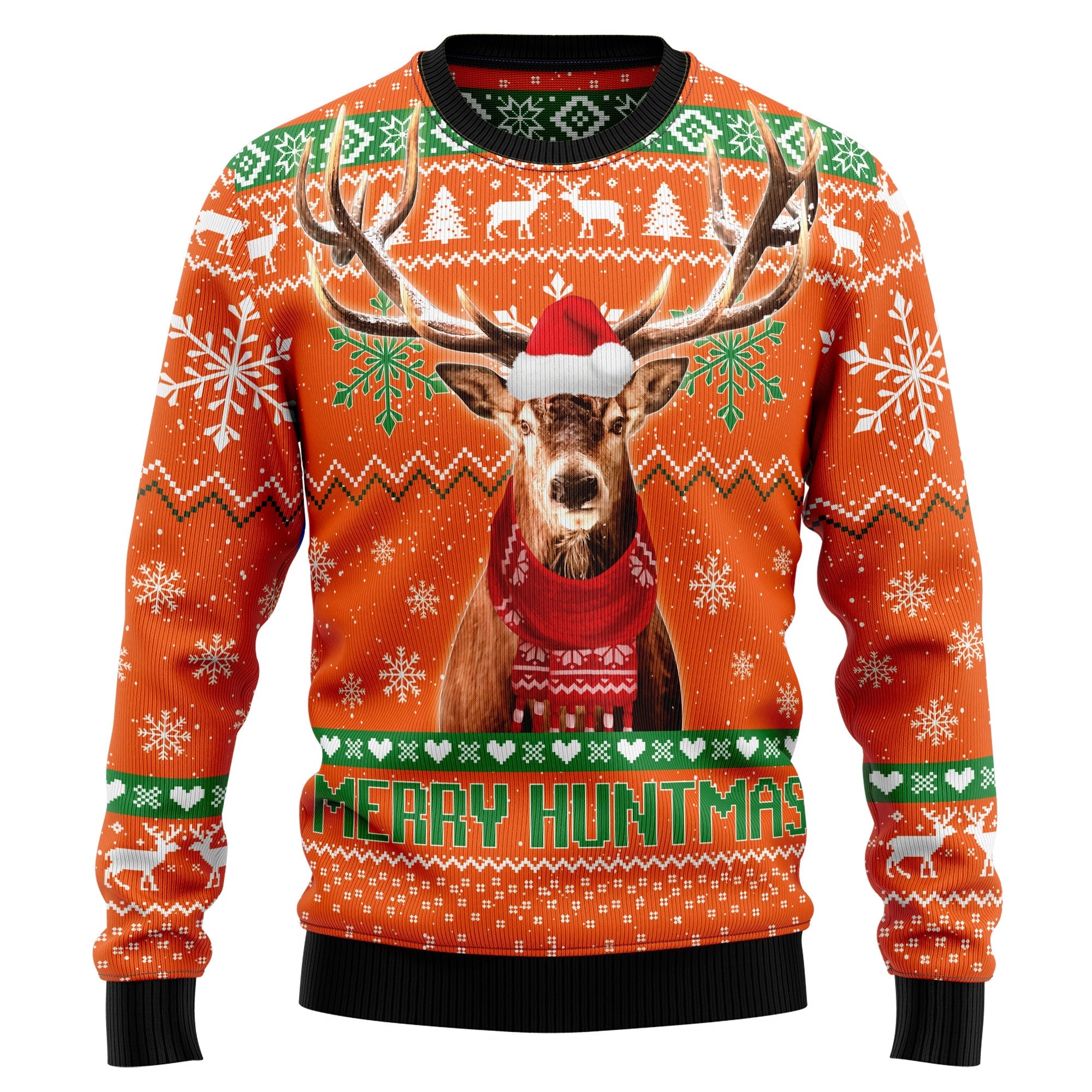 deer merry huntmas festive ugly christmas sweater for men and women apygl