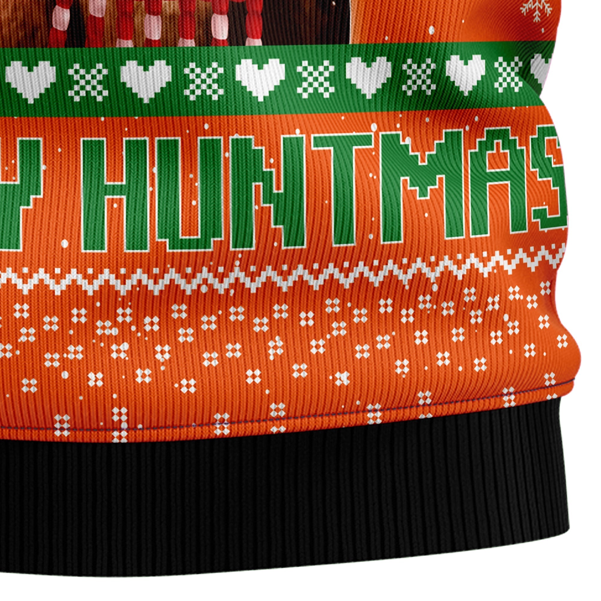 Deer Merry Huntmas Festive Ugly Christmas Sweater for Men and Women