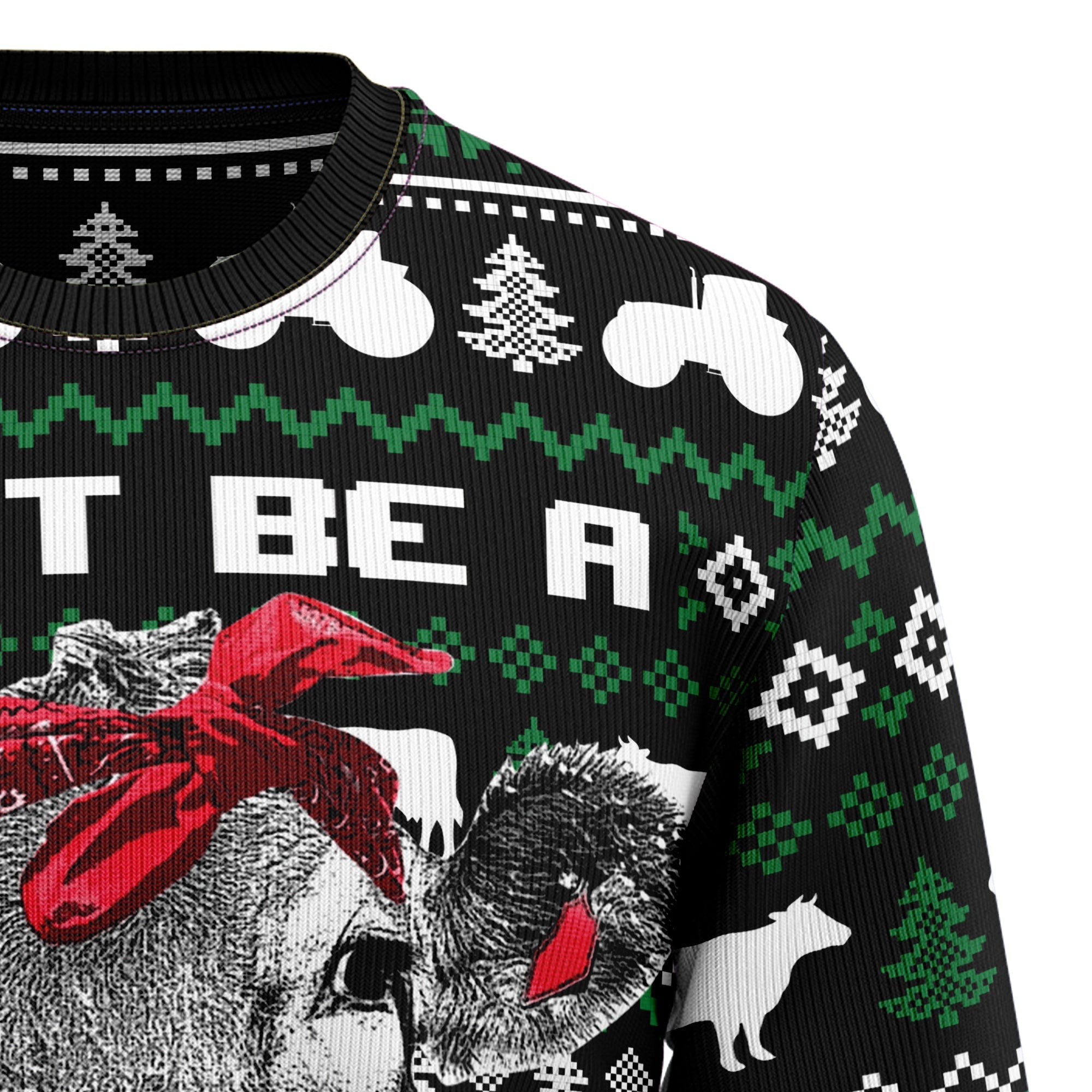 Festive Cow Heifer Christmas Sweater for Holiday Parties