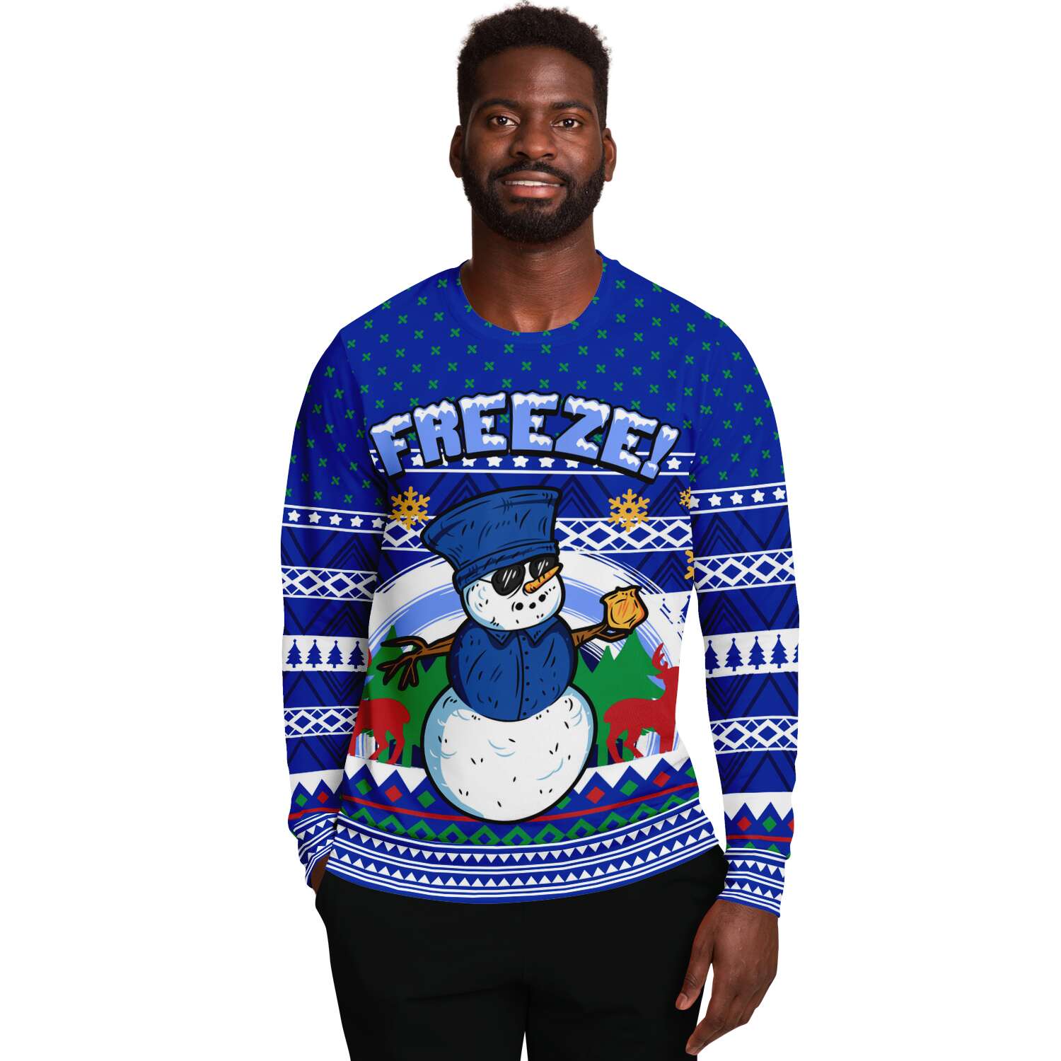 Freeze the Snowman Ugly Christmas Sweater for Men and Women