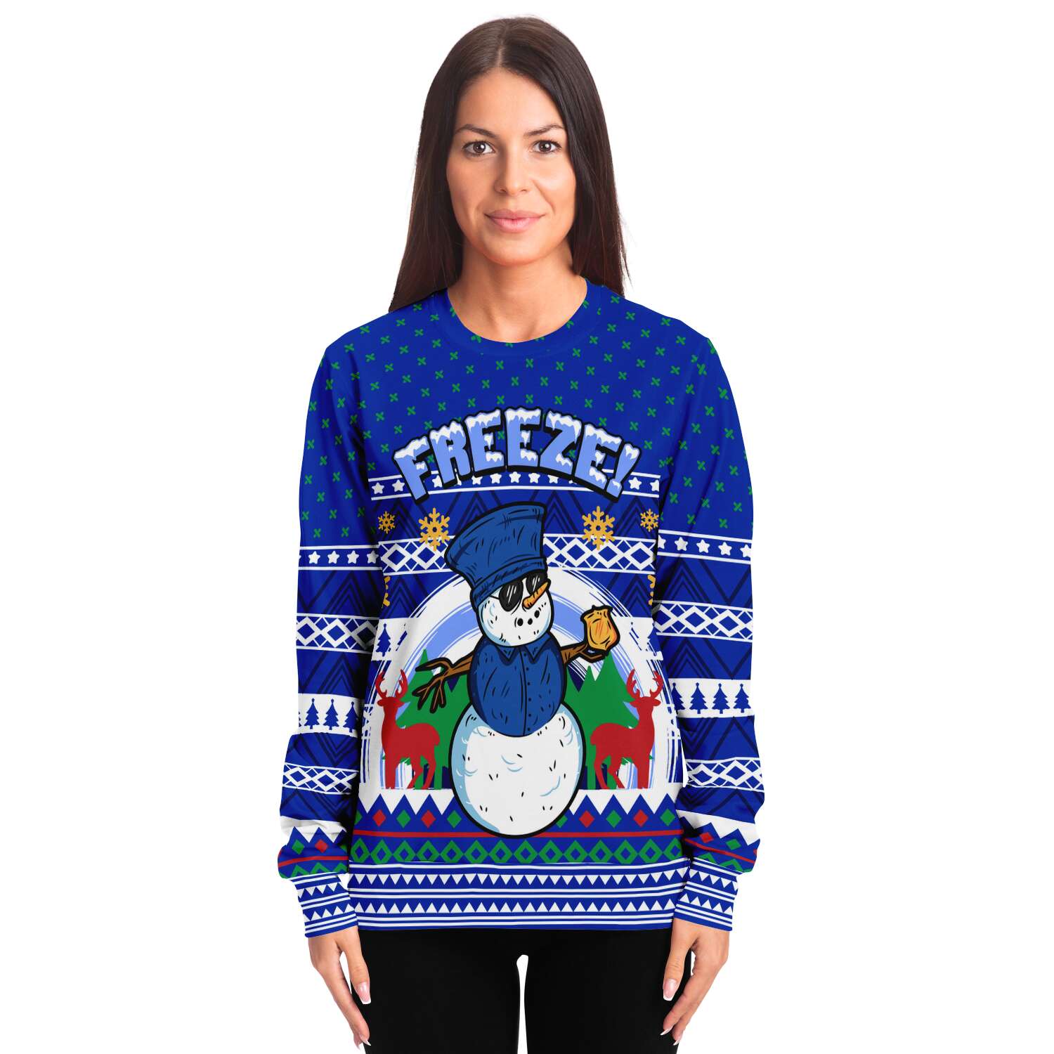 Freeze the Snowman Ugly Christmas Sweater for Men and Women