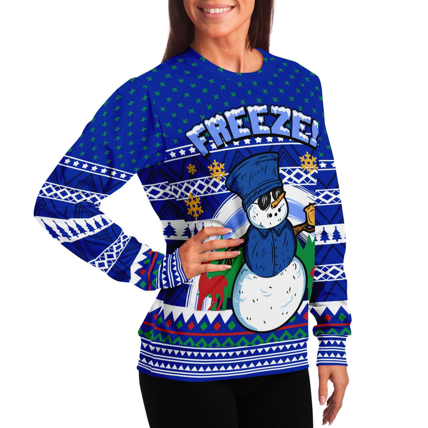 Freeze the Snowman Ugly Christmas Sweater for Men and Women