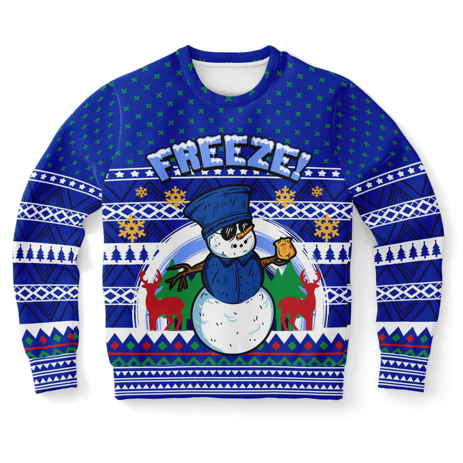 freeze the snowman ugly christmas sweater for men and women pgymz