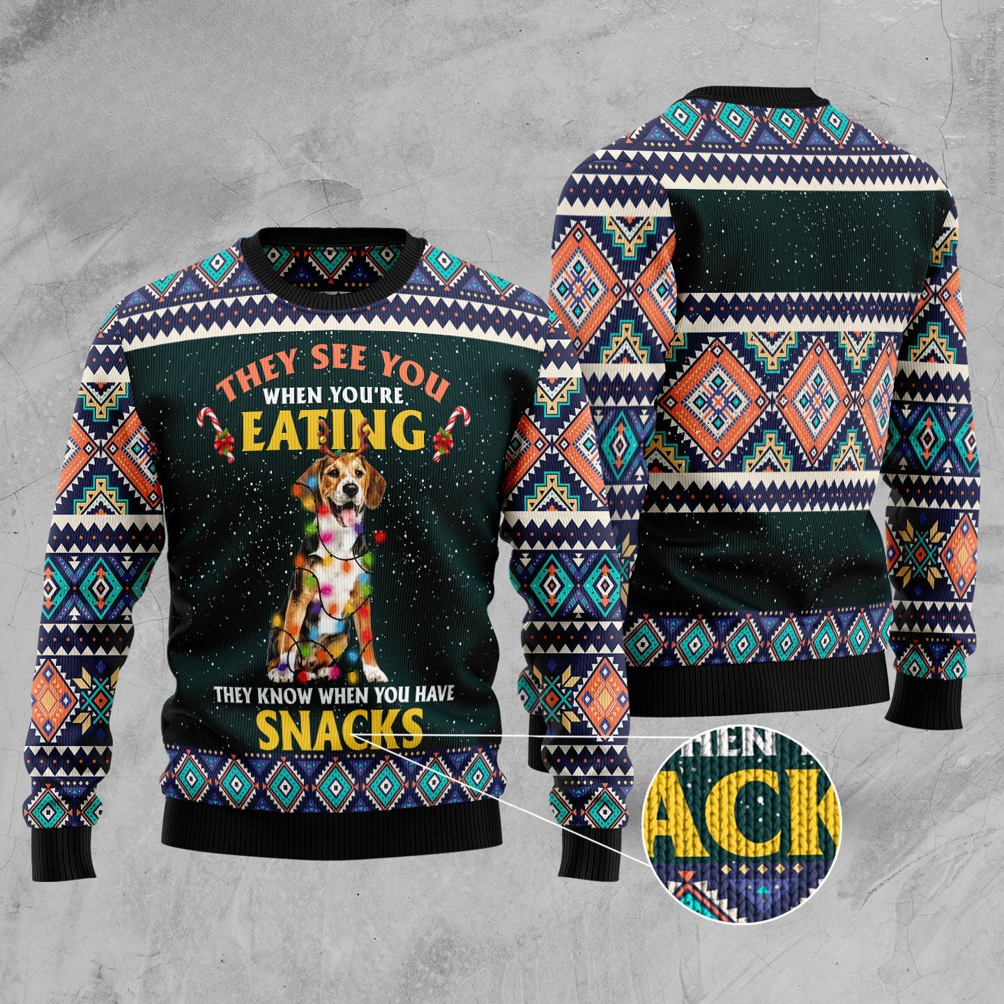 Funny Beagle Family Christmas Sweater – Ugly Holiday Sweater for Dog Lovers