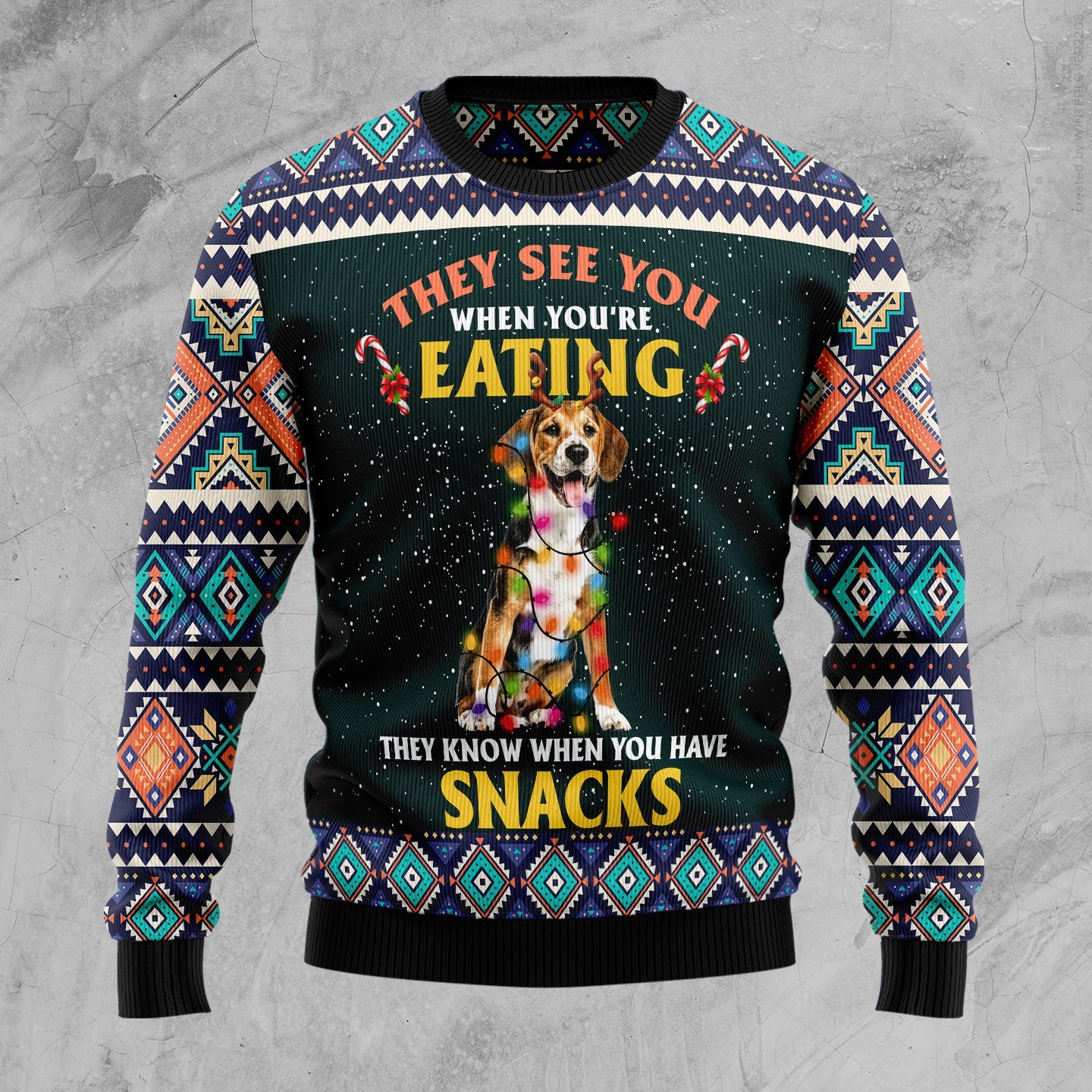 funny beagle family christmas sweater ugly holiday sweater for dog lovers