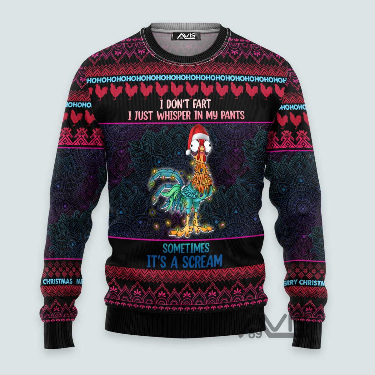 Funny Christmas Chicken Ugly Sweater for Men and Women