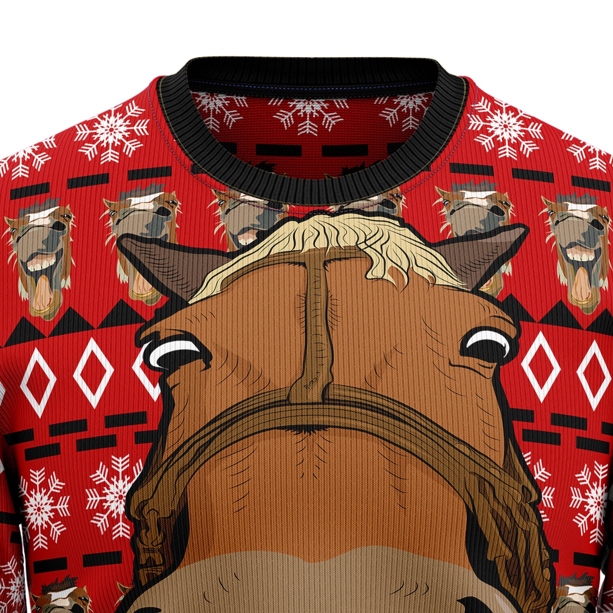 Funny Christmas Horse Ugly Sweater for Holiday Cheer