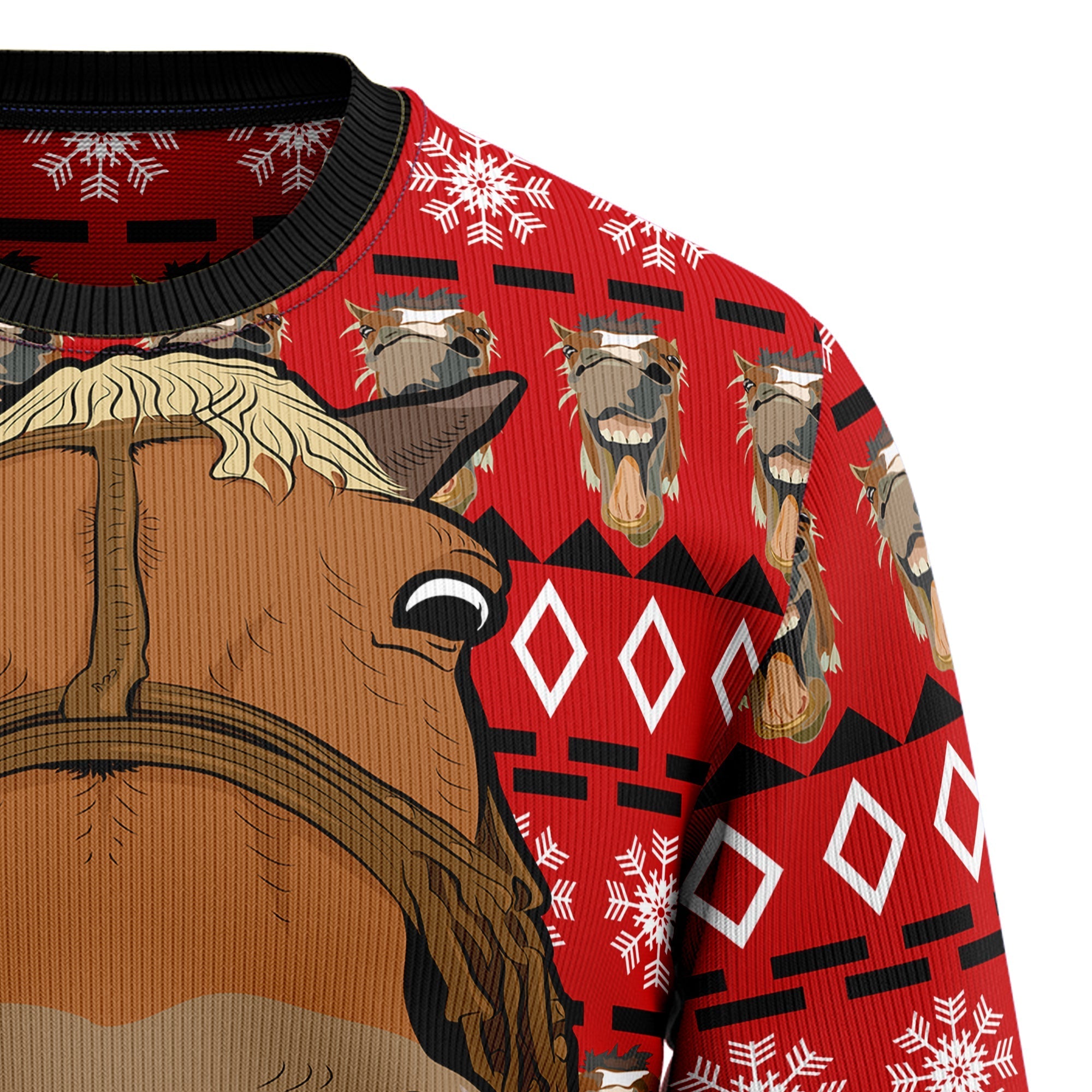 Funny Christmas Horse Ugly Sweater for Holiday Cheer