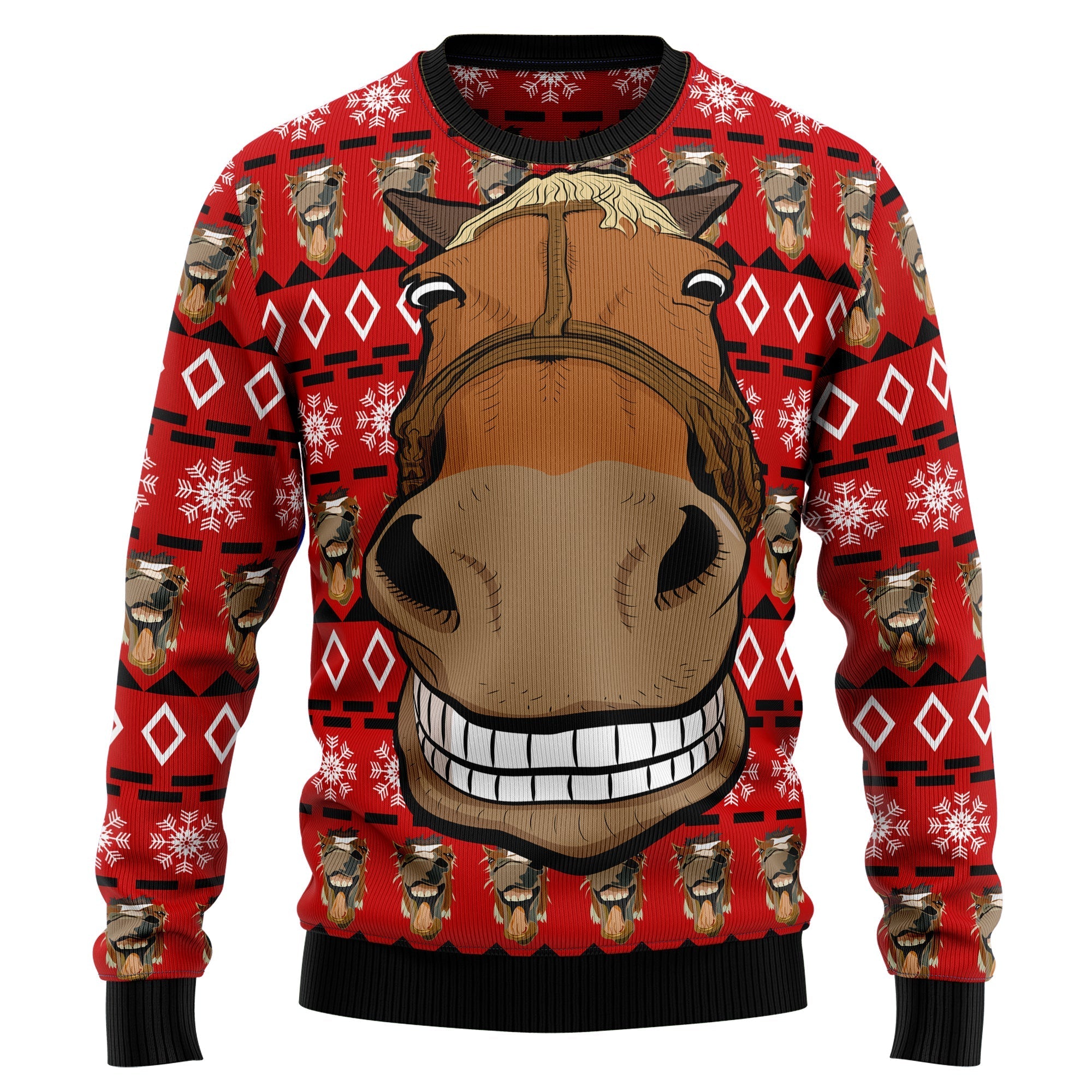 funny christmas horse ugly sweater for holiday cheer r8coe