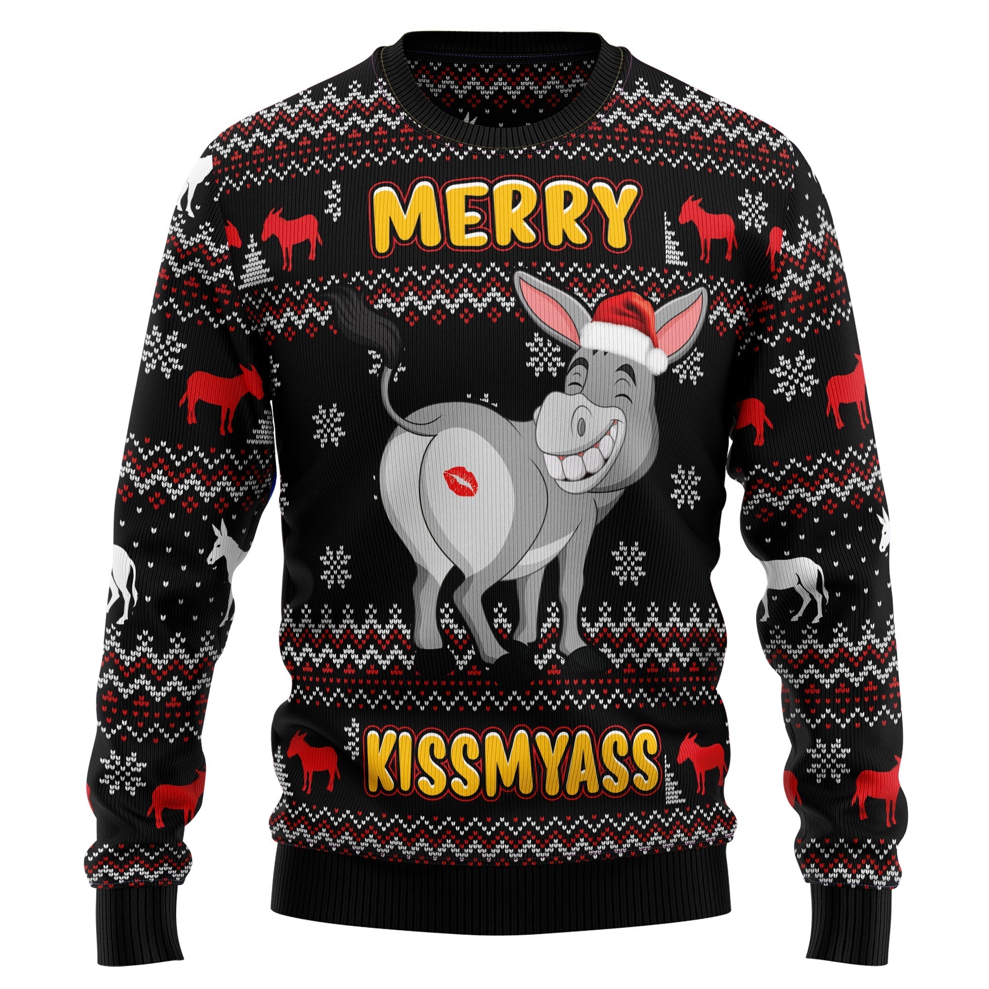 funny donkeys merry christmas sweater ugly holiday sweater gift w8iev