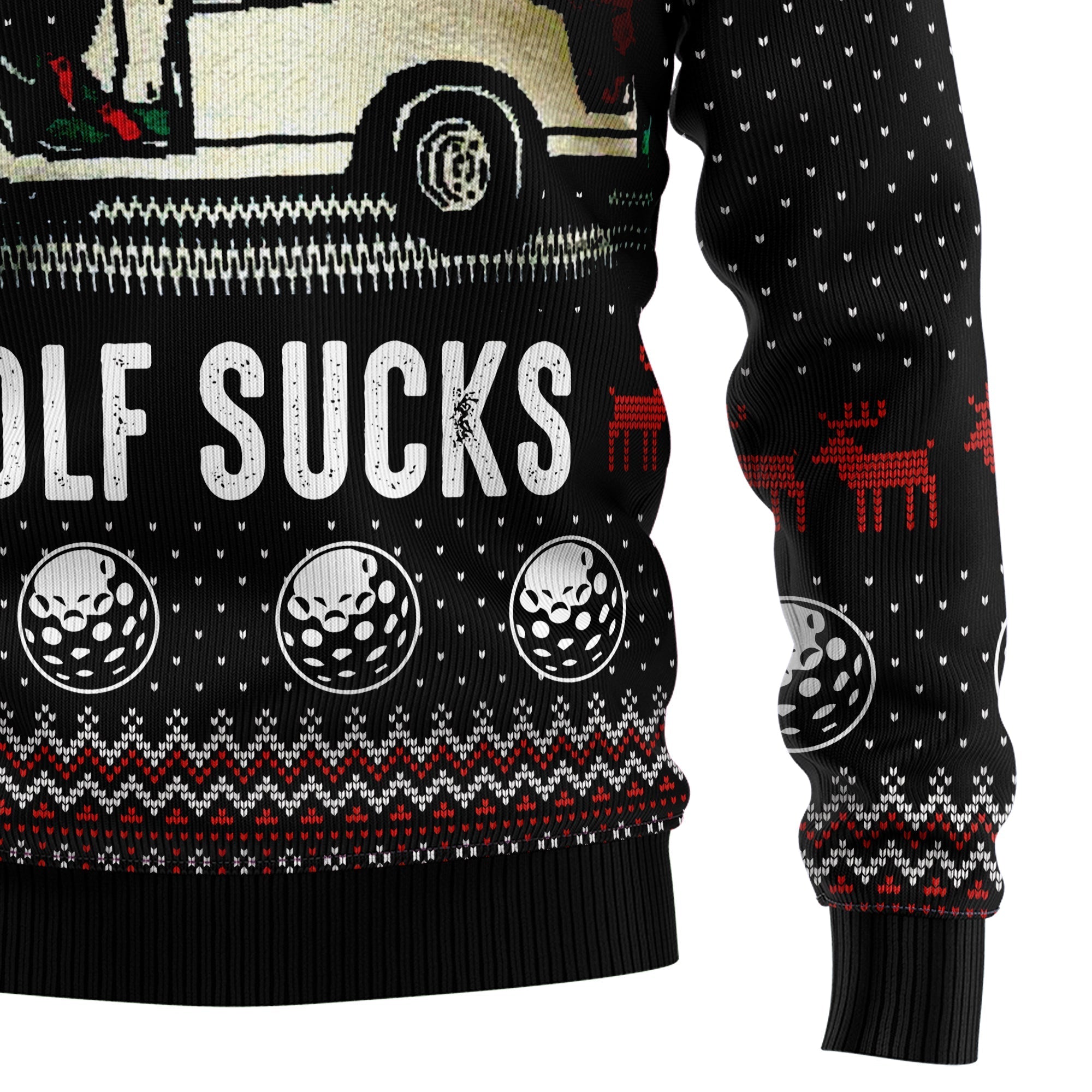 Funny Golf Sucks Ugly Christmas Sweater – Perfect Holiday Apparel for Golf Lovers