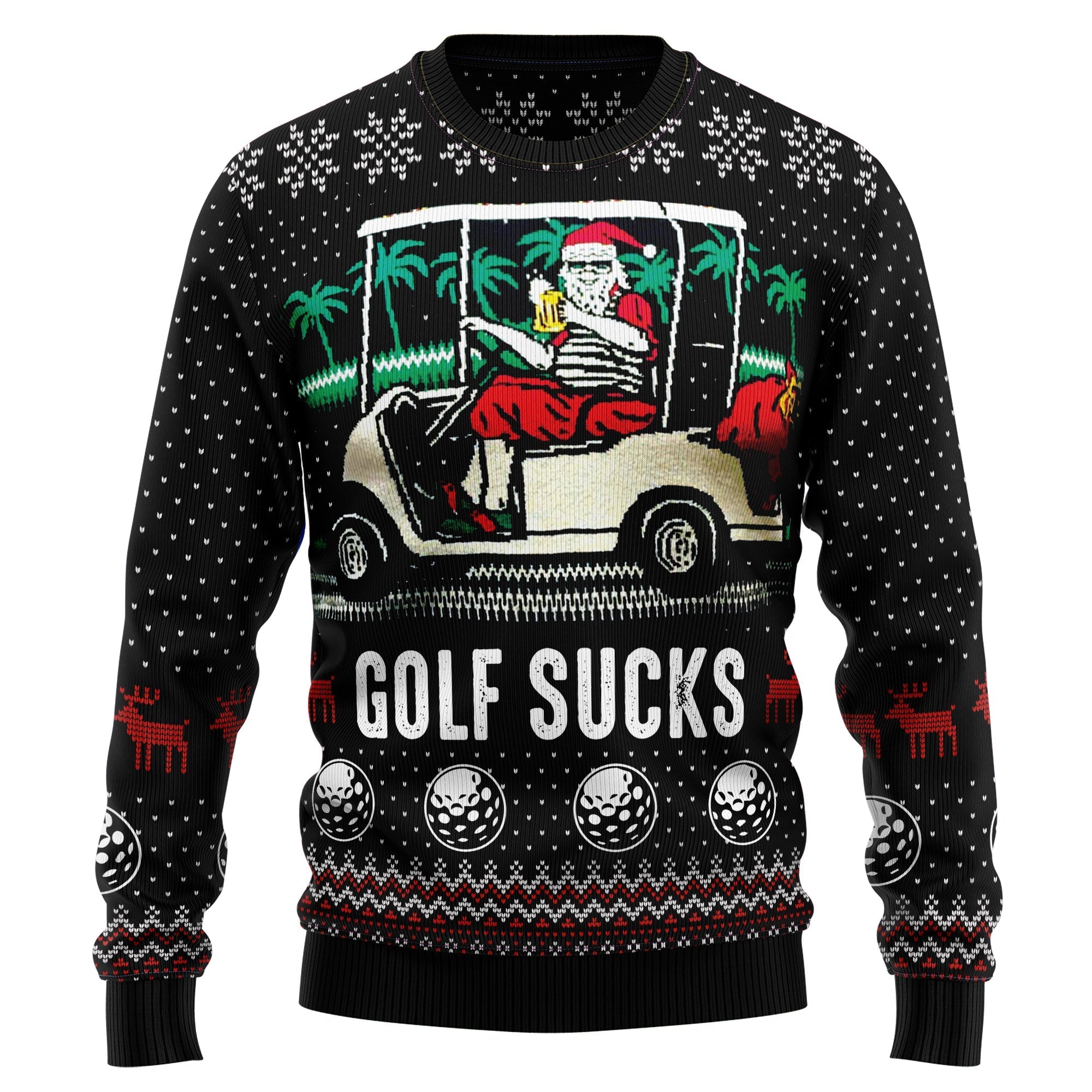 funny golf sucks ugly christmas sweater perfect holiday apparel for golf lovers