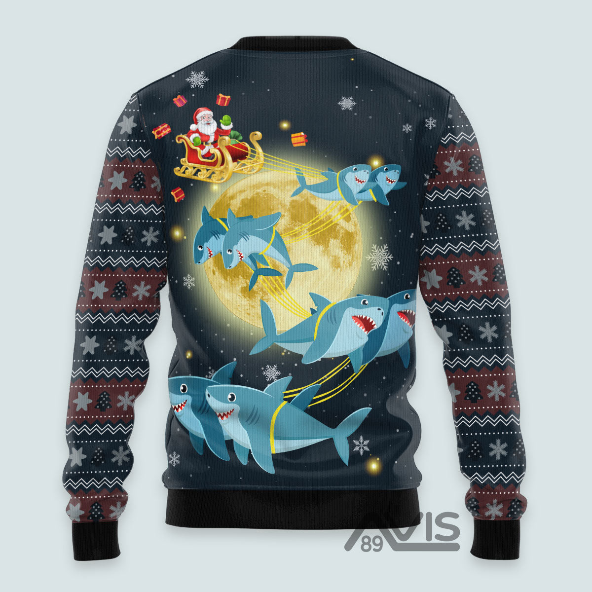 Funny Santa Shark Ugly Christmas Sweater for Men and Women