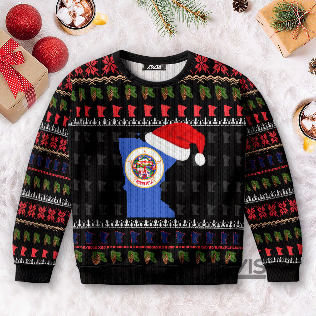 funny ugly christmas sweater minnesota design pwj0z