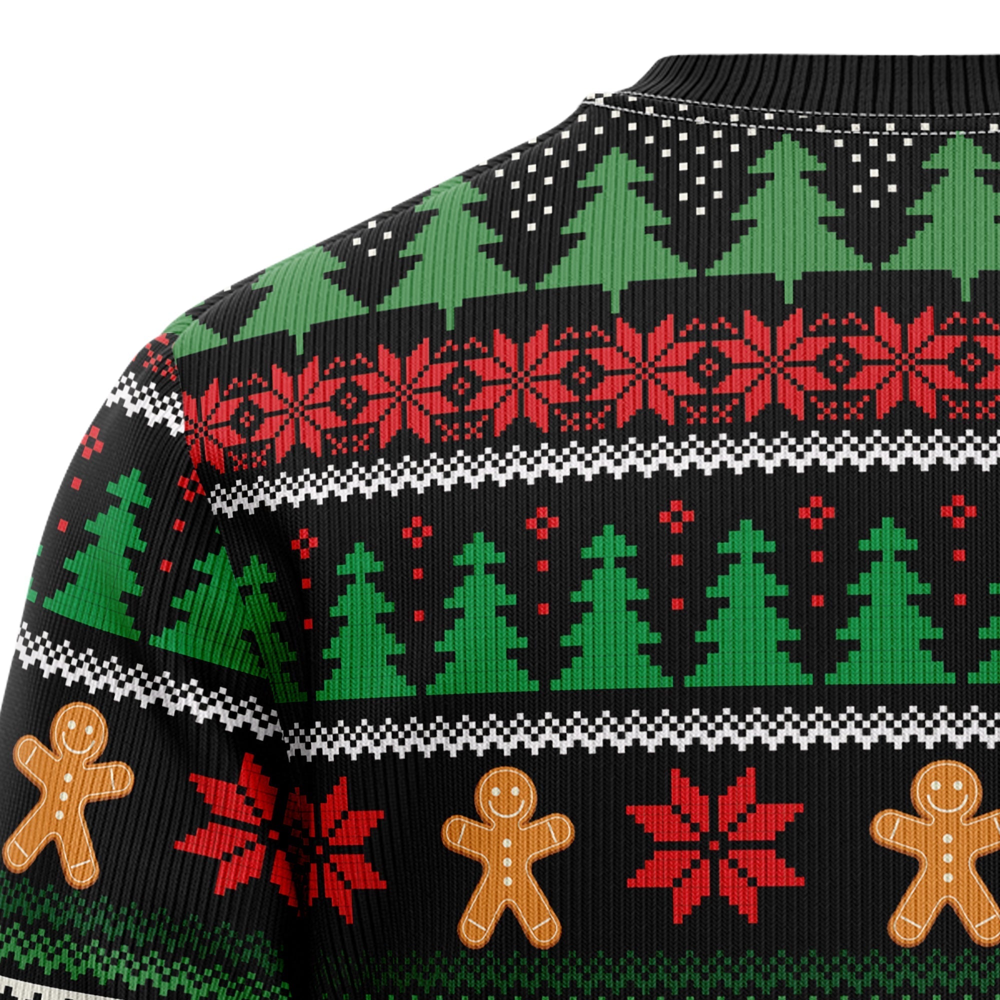 Gingerbread Man Christmas Ugly Sweater for Holiday Cheer