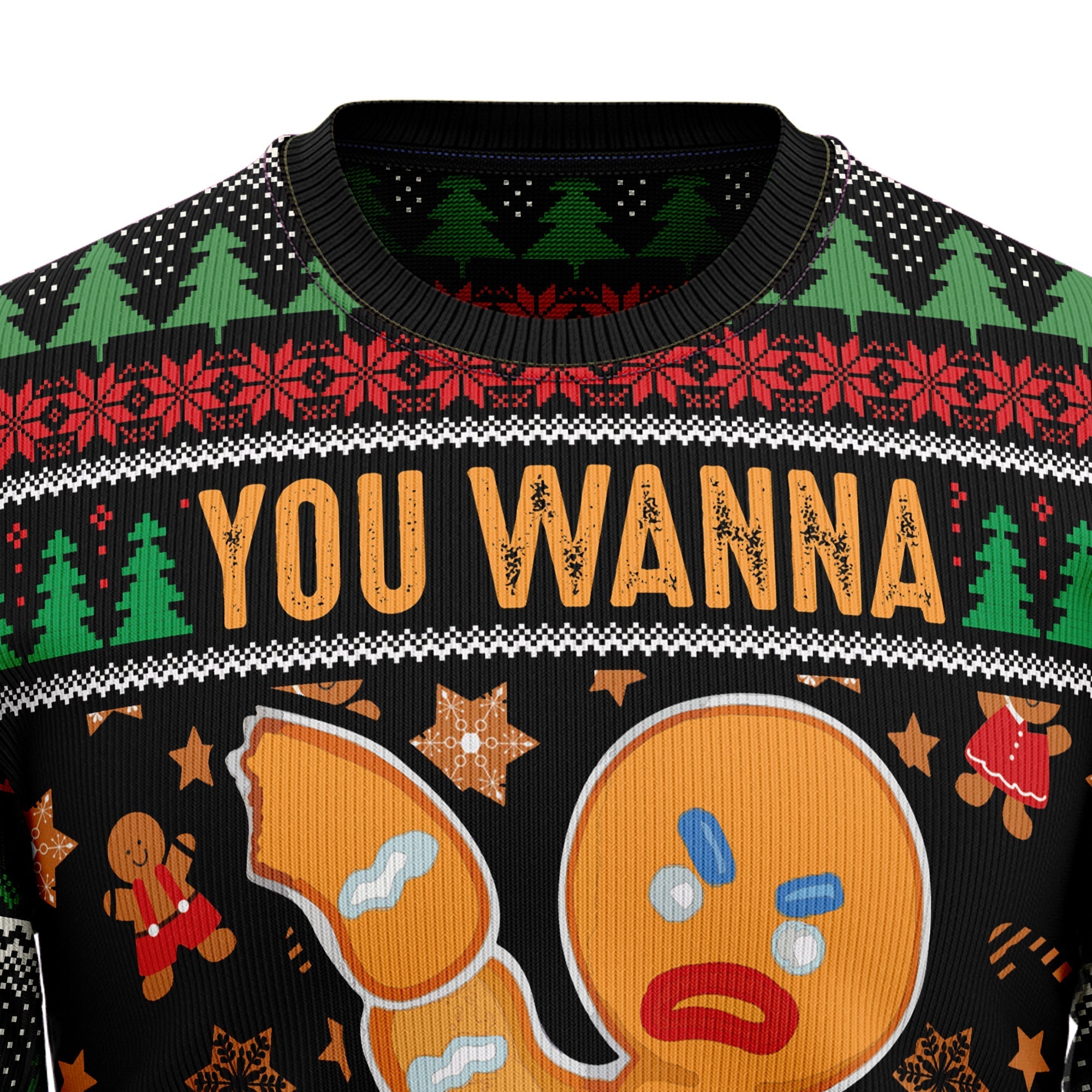 Gingerbread Man Christmas Ugly Sweater for Holiday Cheer