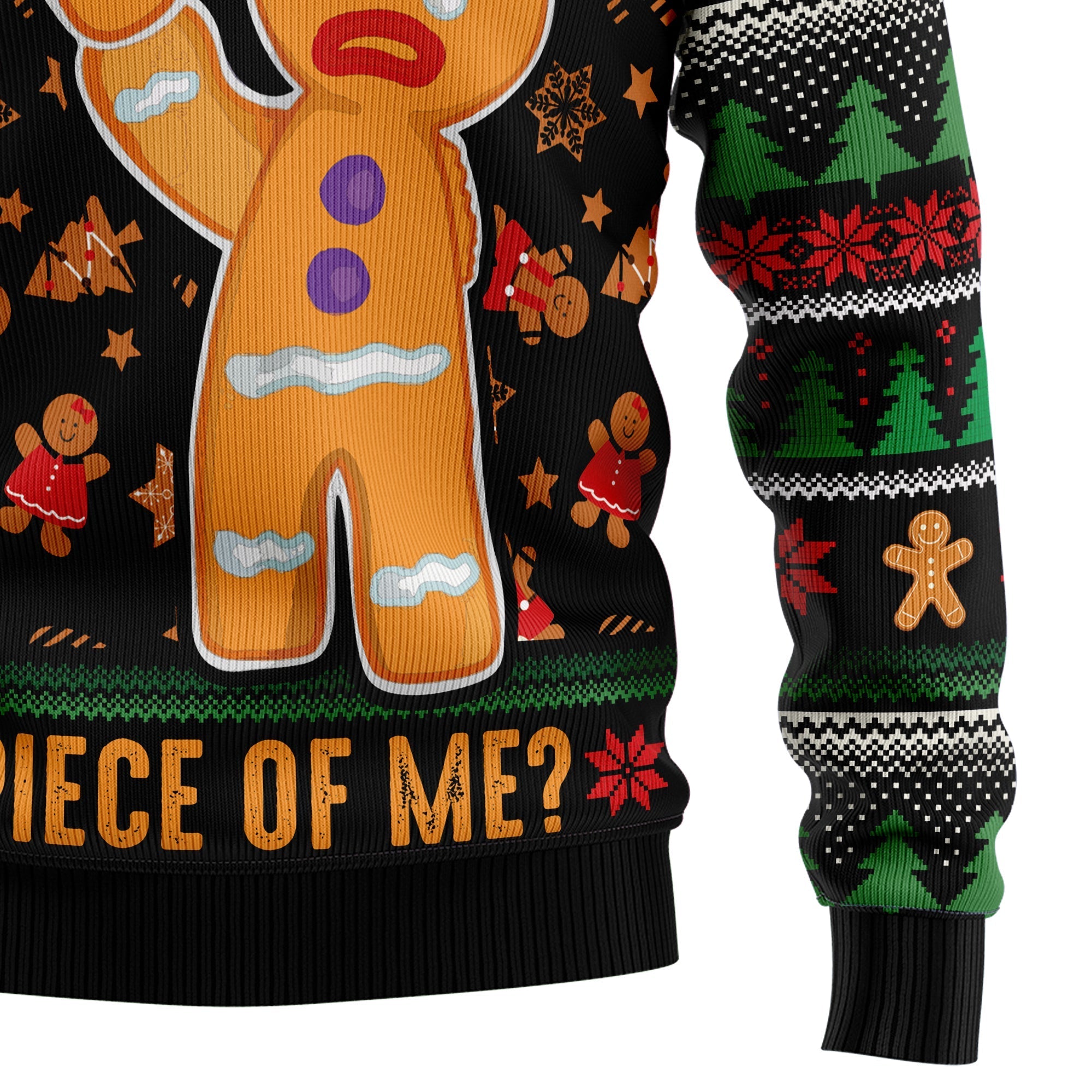 Gingerbread Man Christmas Ugly Sweater for Holiday Cheer