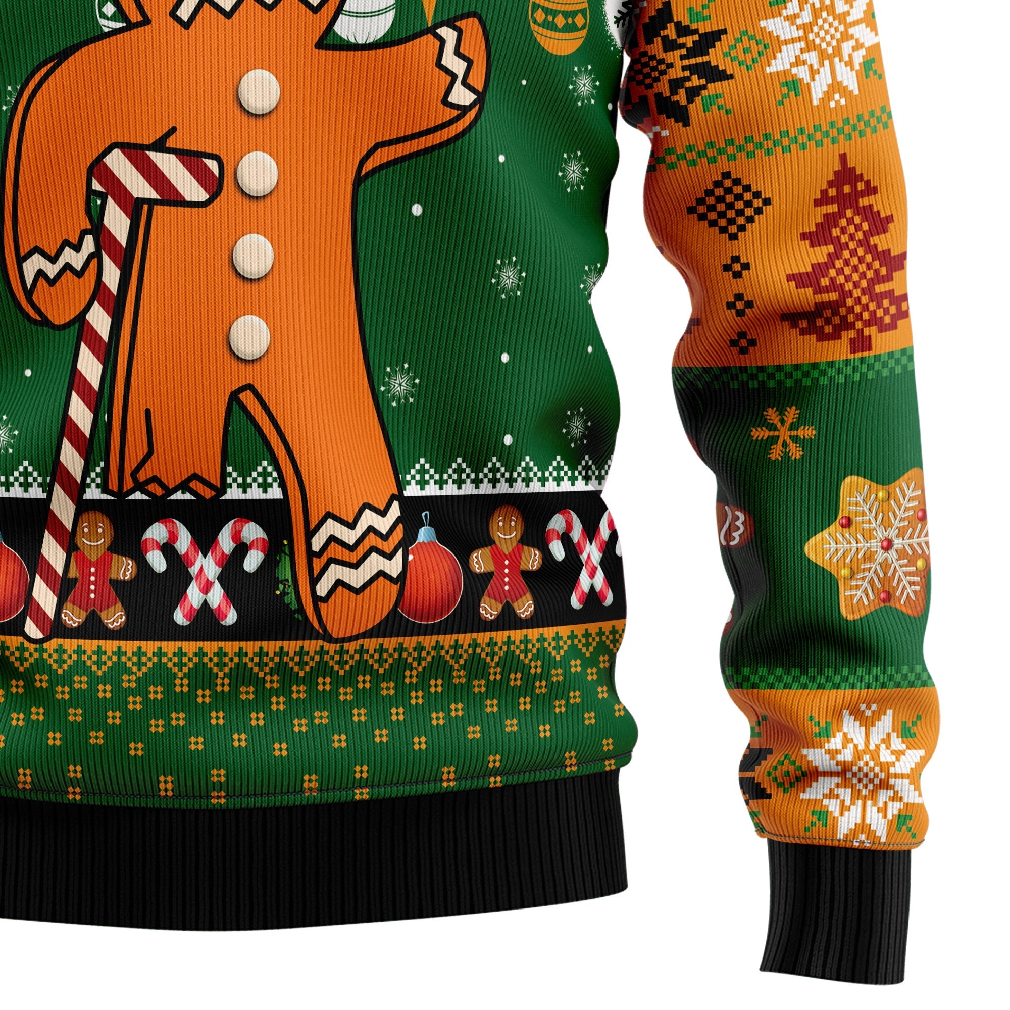 Gingerbread Oh Snap Ugly Christmas Sweater for Men and Women