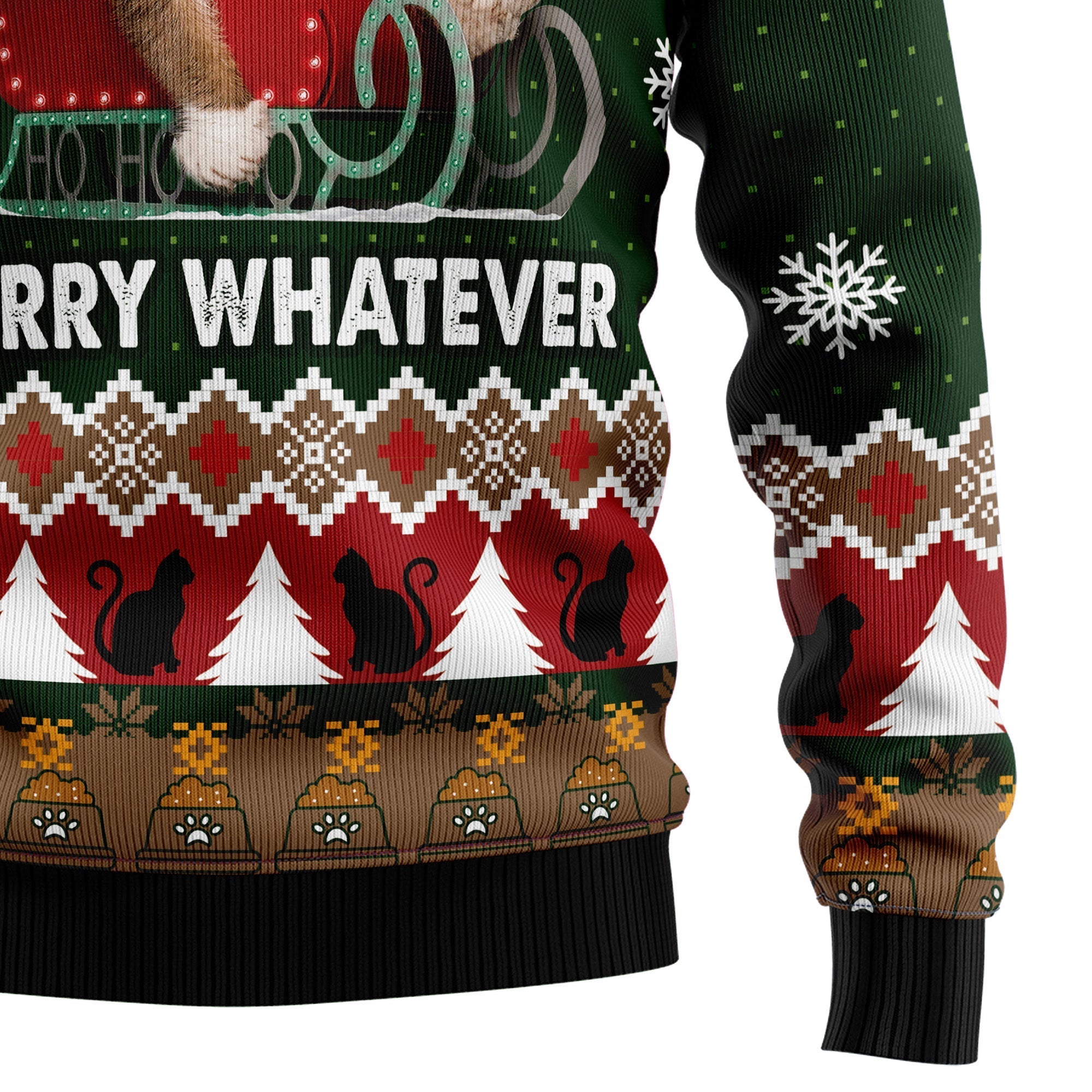 Grumpy Cat Distressed Ugly Christmas Sweater