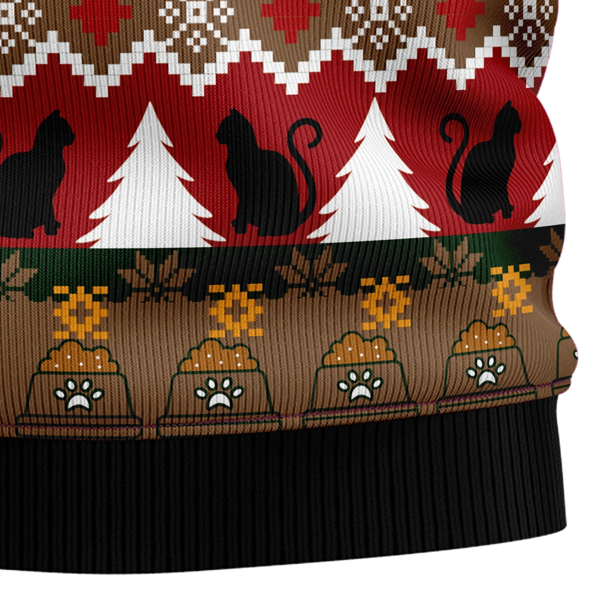 Grumpy Cat Distressed Ugly Christmas Sweater