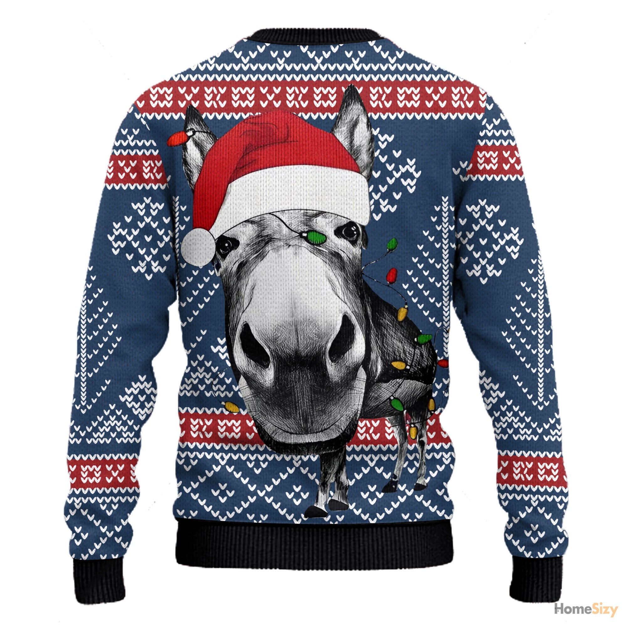 Humorous Donkey Ugly Christmas Sweater for Holiday Celebrations