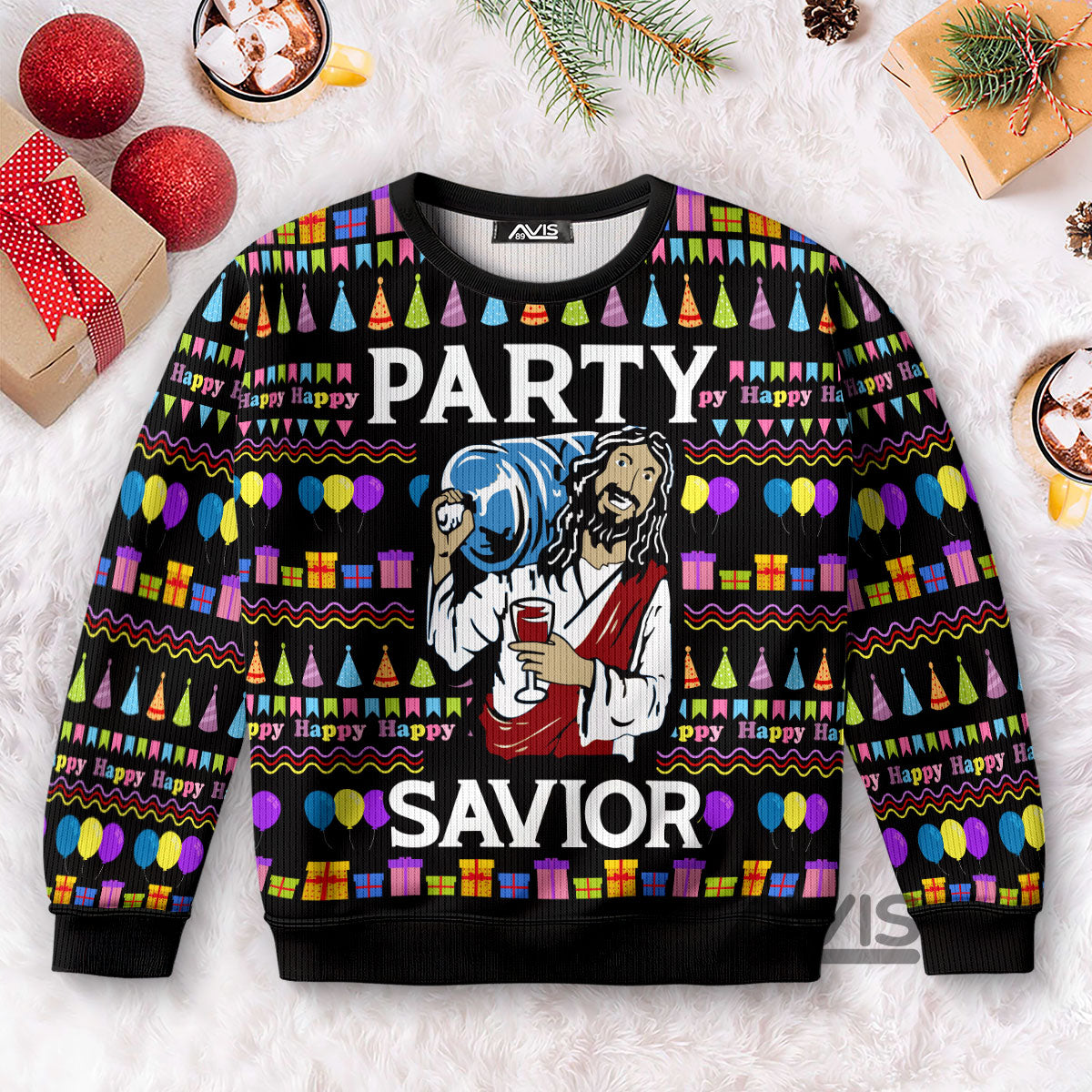 jesus christmas ugly sweater party apparel 6r6pz