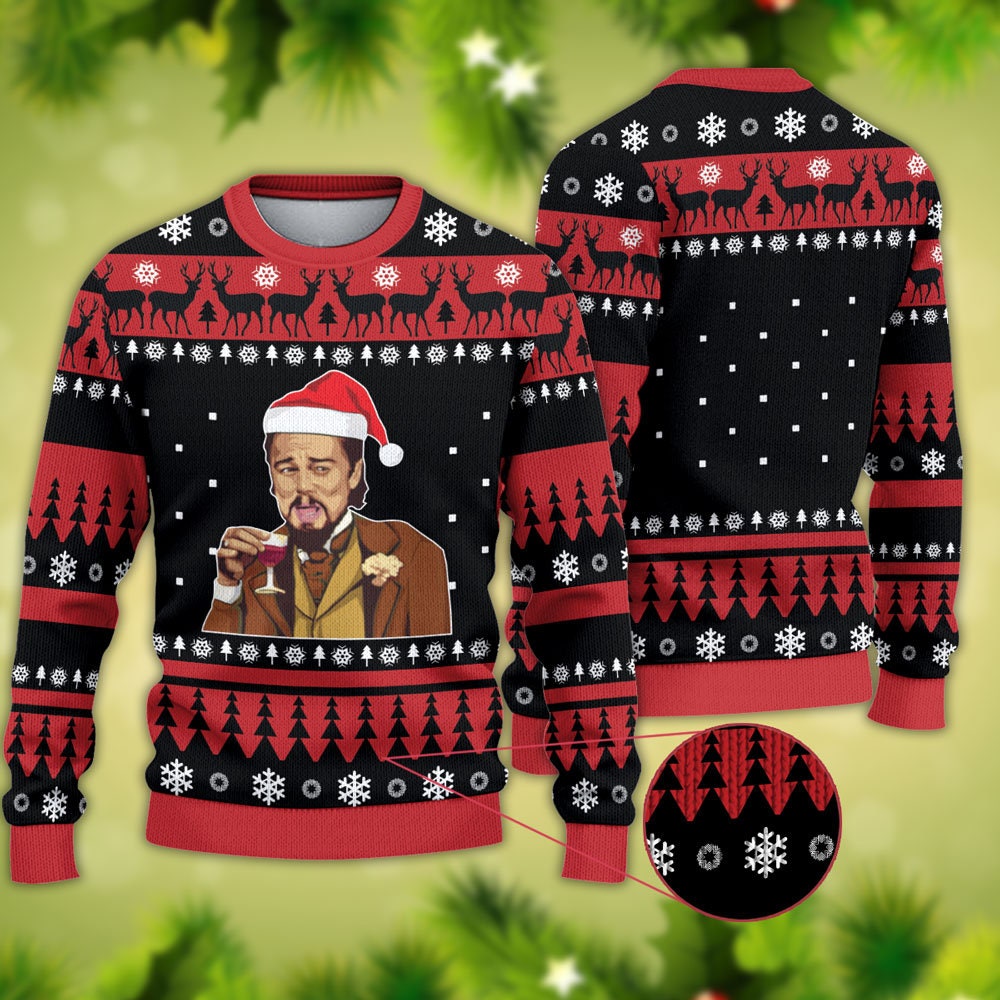 Leonardo DiCaprio Meme Ugly Christmas Sweater