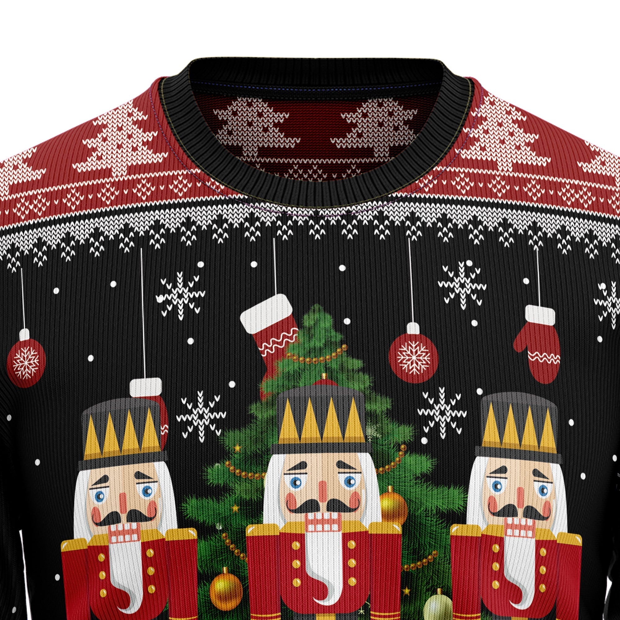 Nutcracker-Themed Christmas Tree Ugly Sweater for Holiday Cheer