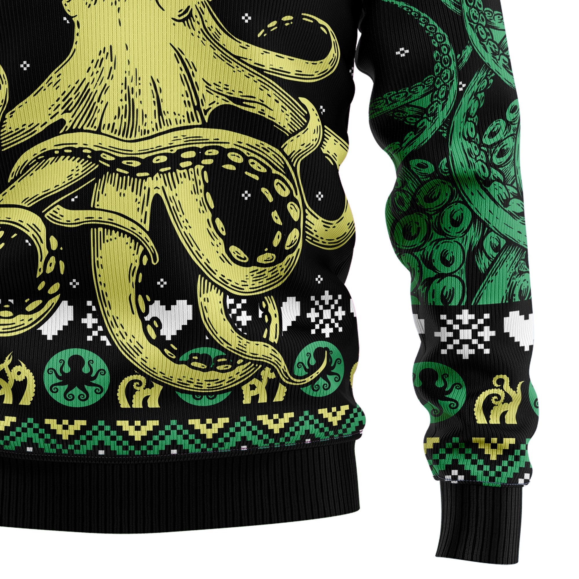 Octopus-Themed Cool Ugly Christmas Sweater for Holiday Fun