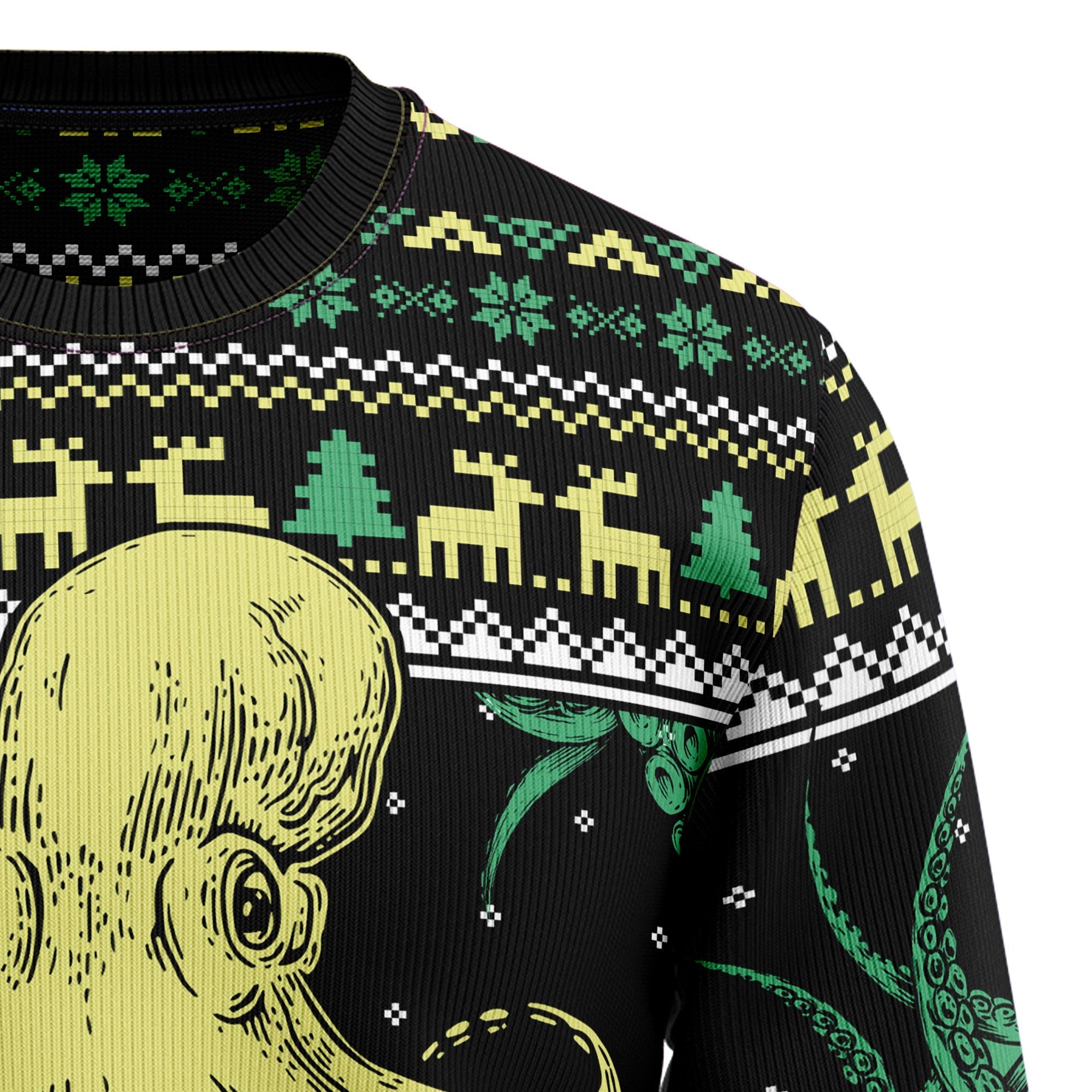 Octopus-Themed Cool Ugly Christmas Sweater for Holiday Fun