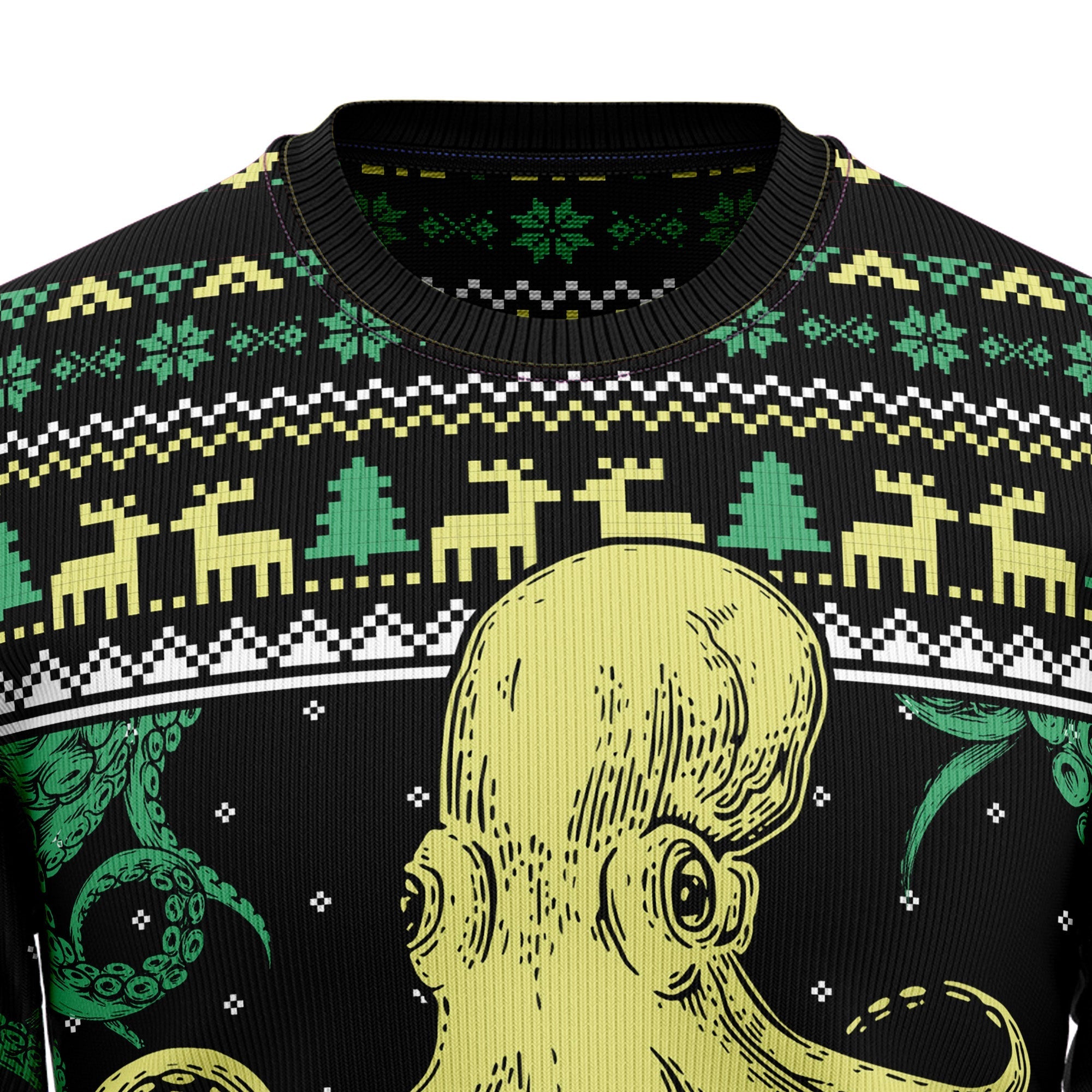 Octopus-Themed Cool Ugly Christmas Sweater for Holiday Fun