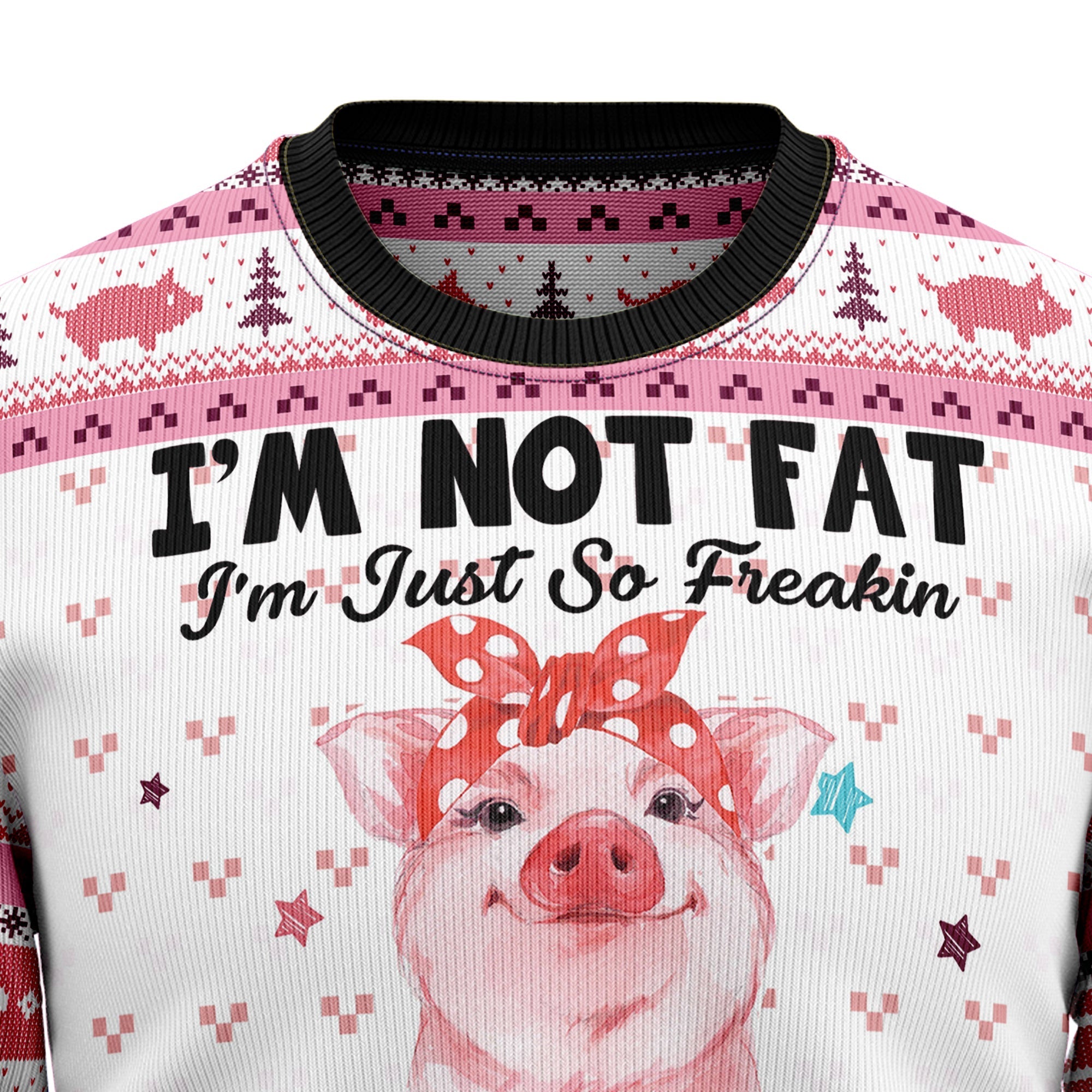 Overloaded Pig Christmas Ugly Sweater for Festive Fun