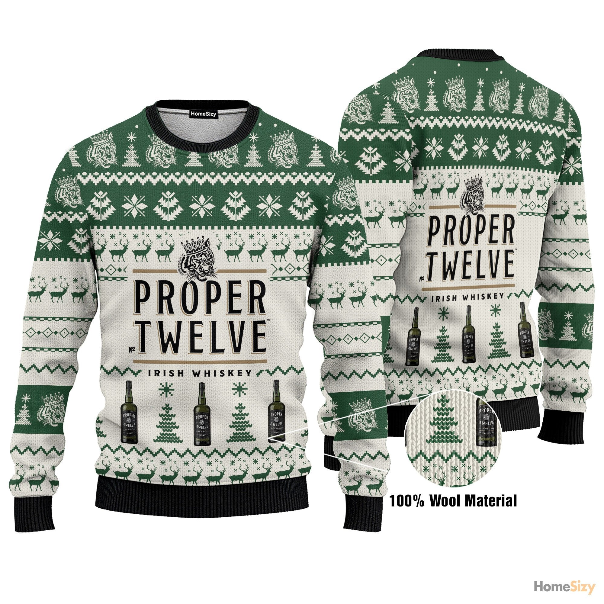 Proper Twelve Irish Whiskey Holiday Sweater for Men and Women – Festive Ugly Christmas Sweater